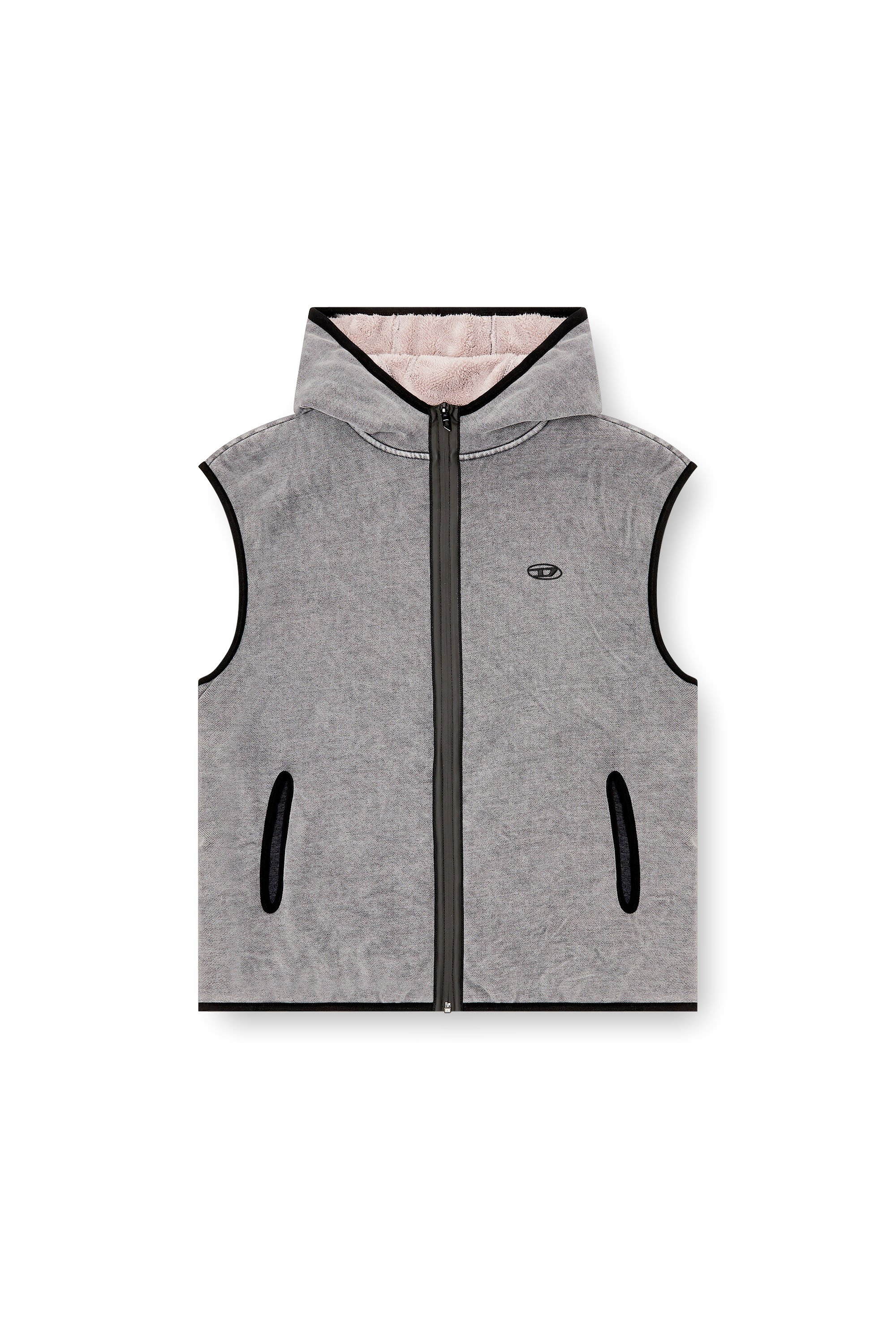 Diesel - S-HAKY-NEW, Male's スリーブレスジャケット in ダークグレー - 3