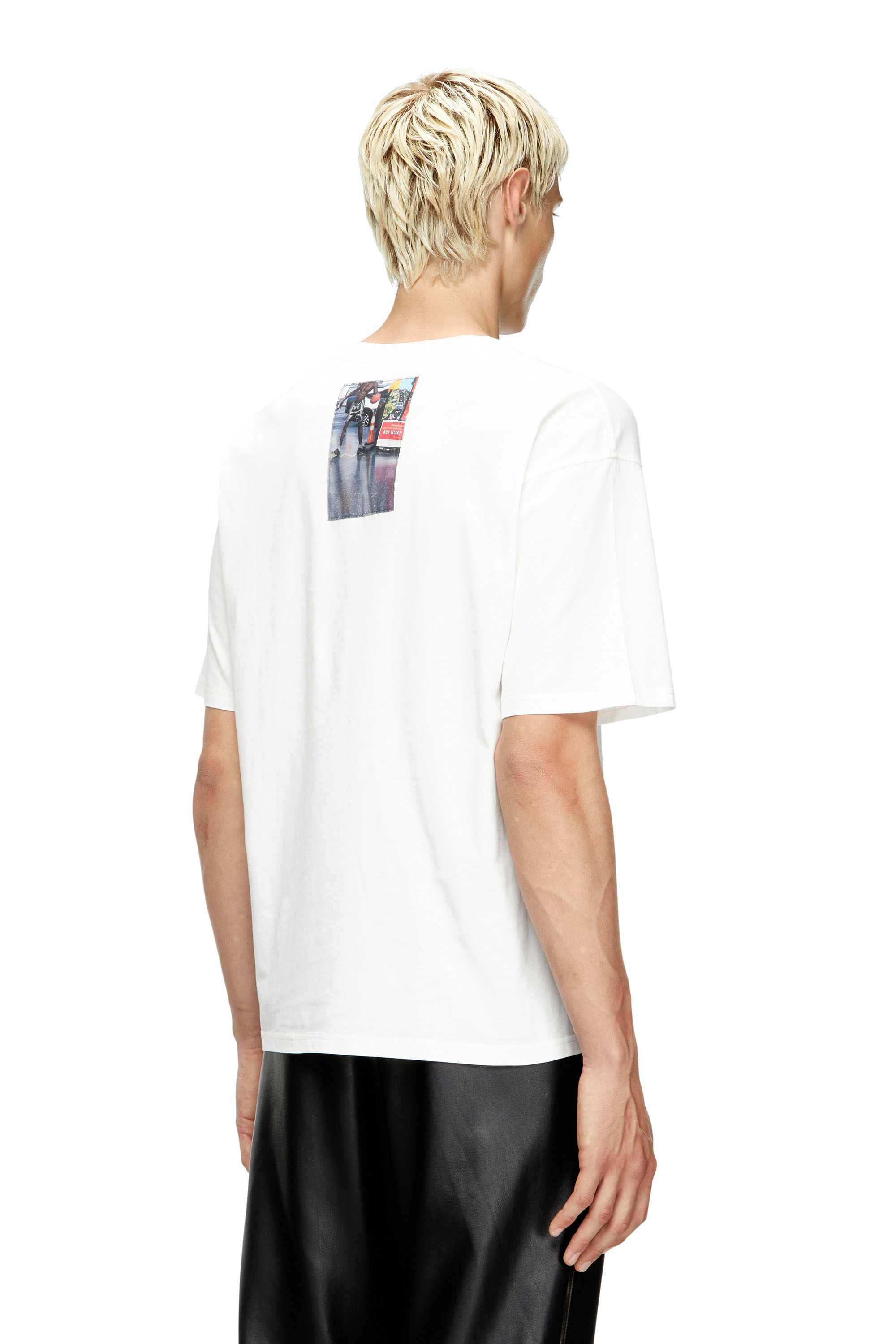 Diesel - T-BOXT-T3, Male's T-shirt with logo photo patches in ホワイト - 4