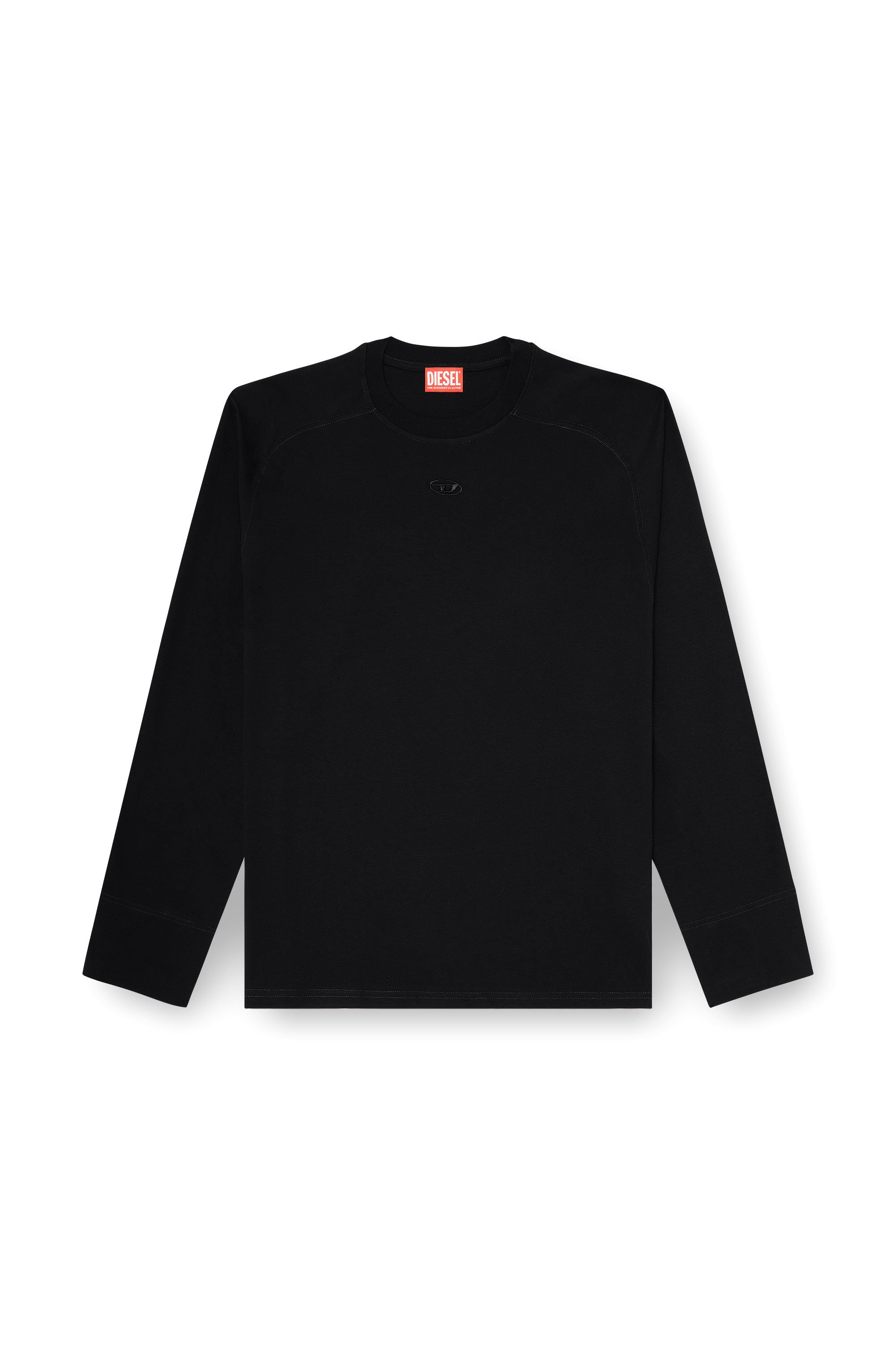 Diesel - T-KRISTIAN, Male's T-shirt with biker detail cuff in null - 3