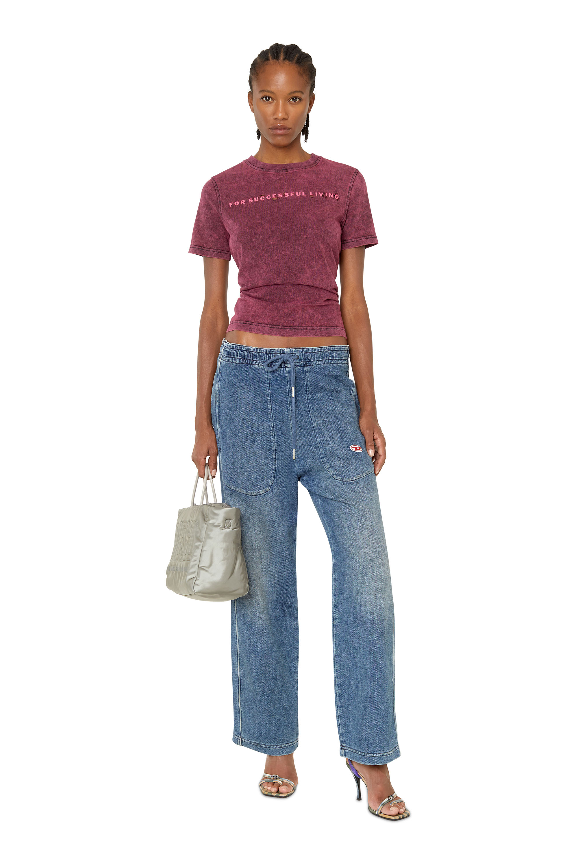 Diesel - Straight D-Martians Track Denim 09E29, ミディアムブルー - Image 5