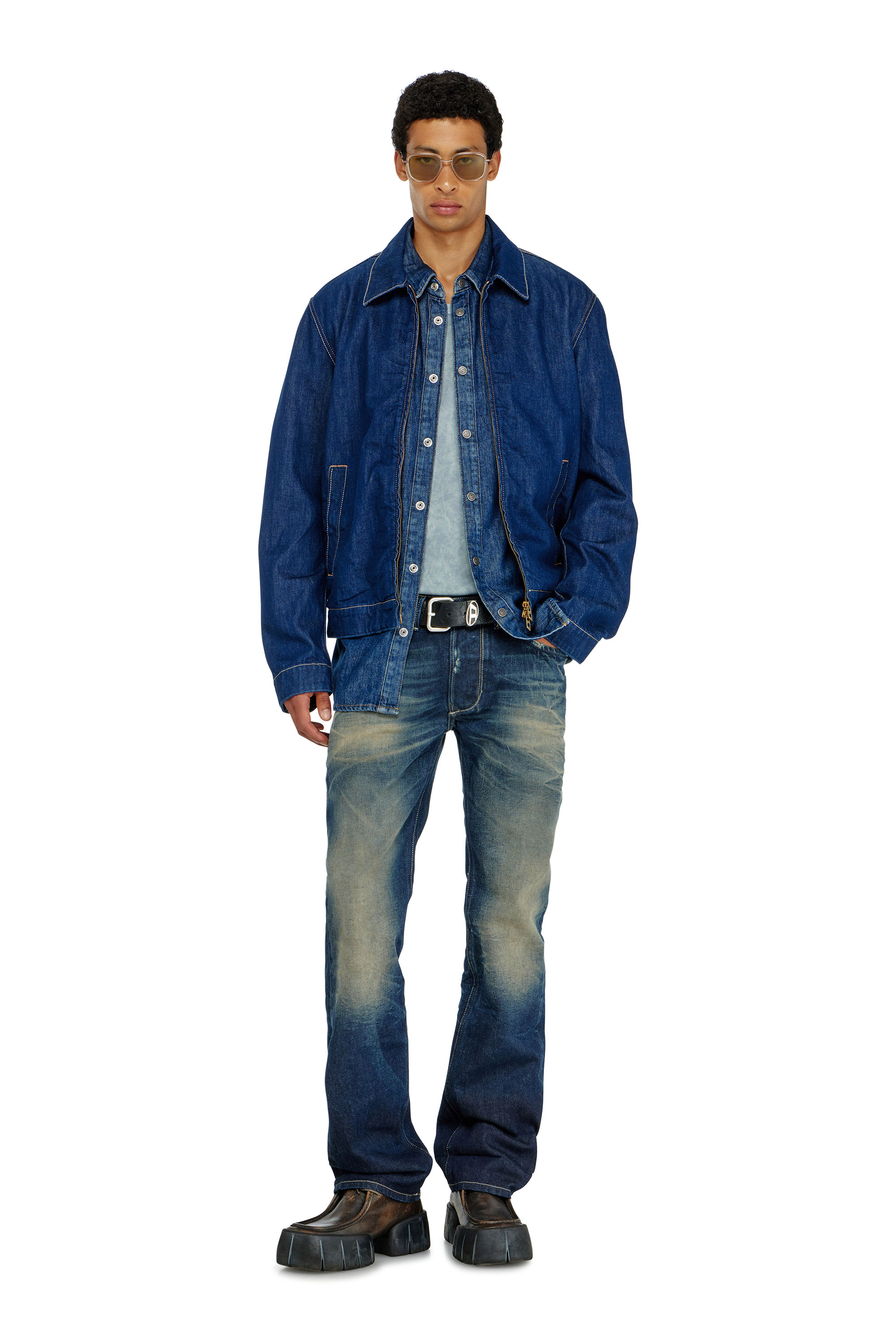 Diesel - Male's Regular Jeans 1985 Larkee 007EH, ダークブルー - 1