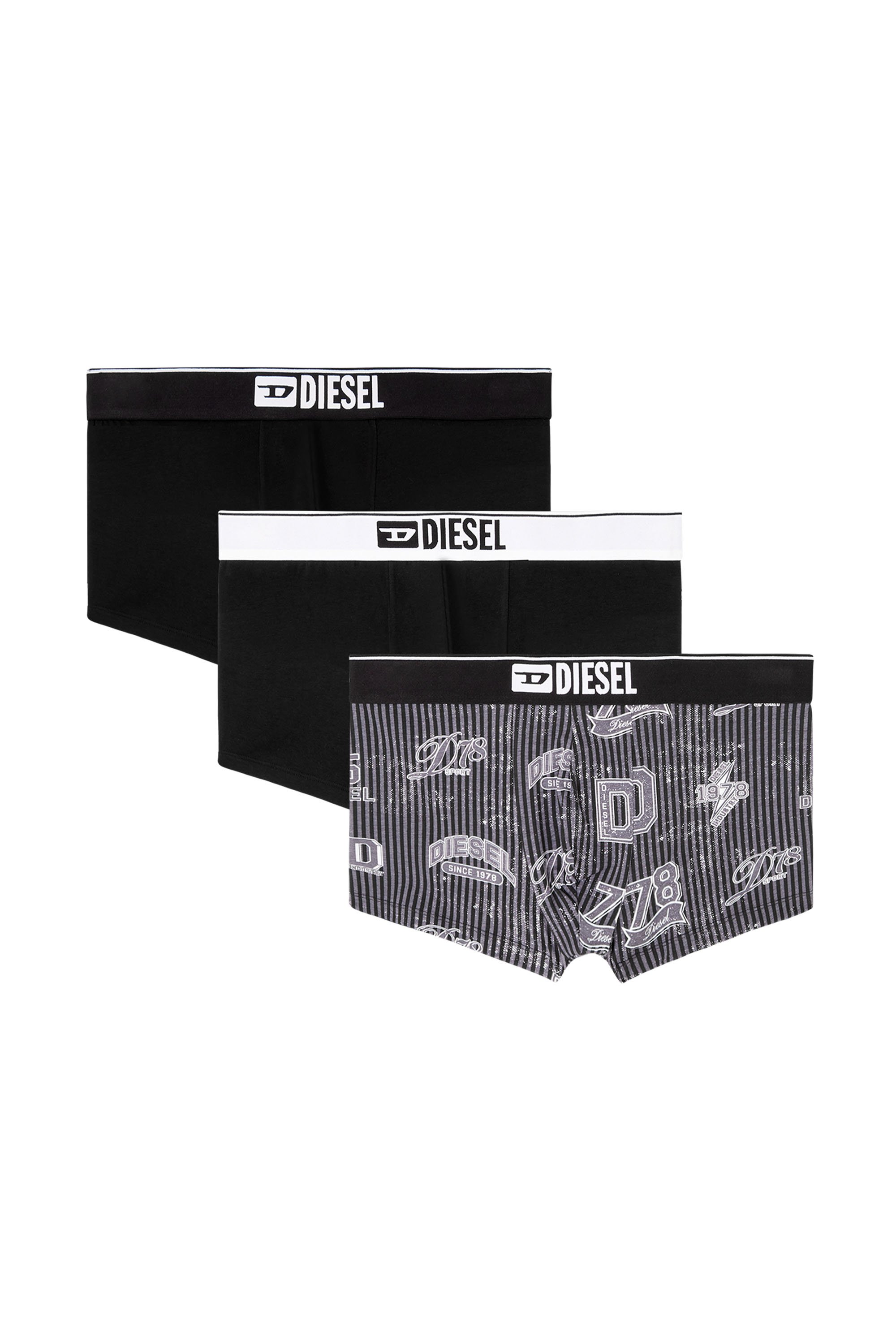 Diesel - DAMIEN-D-BOX-3PACK, Male's ボクサーパンツ 3枚パック in ブラック - 1