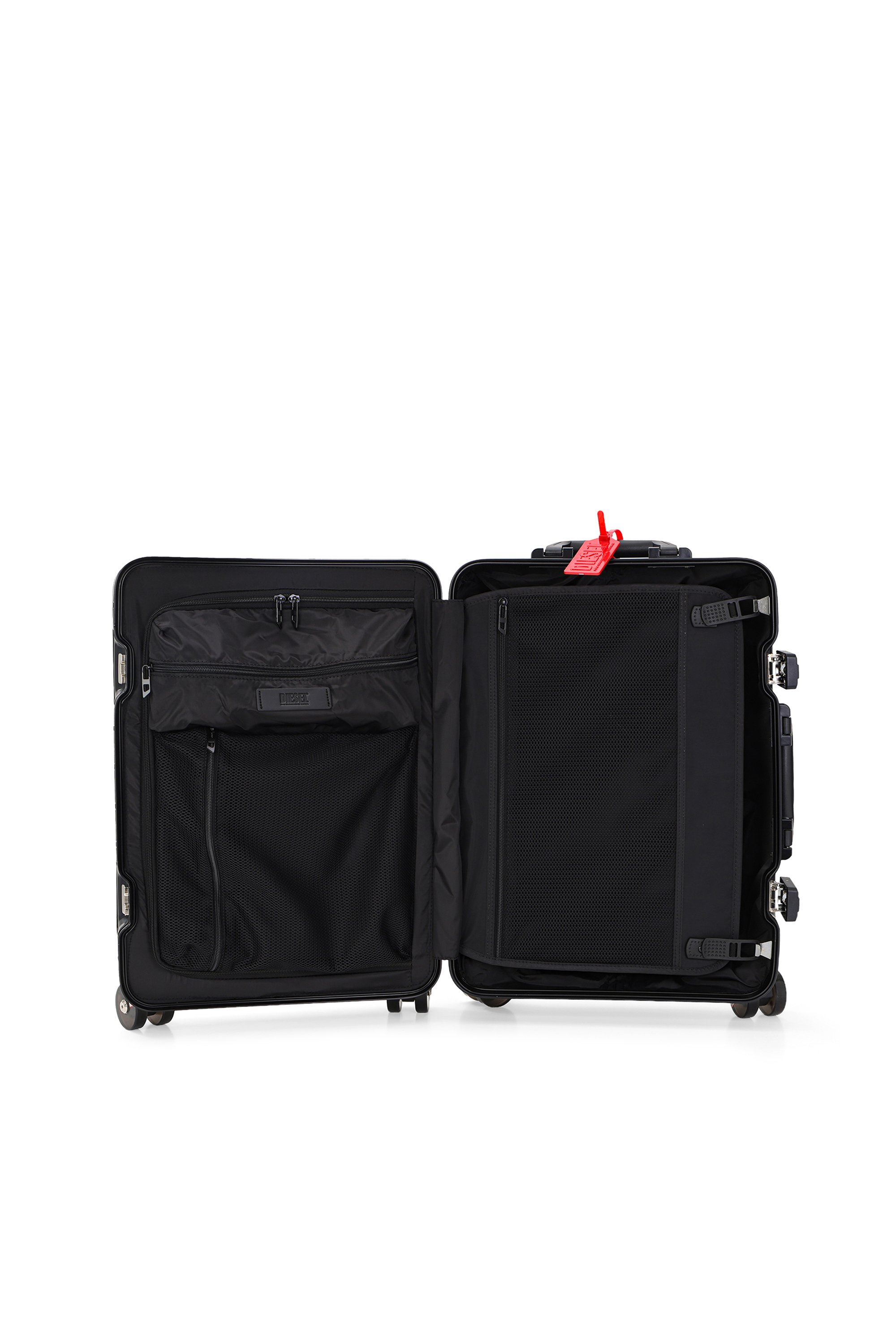 Diesel - DIESEL ALUMINUM TROLLEY- DSL002, Unisex's Aluminum Carry-On Luggage 20" in ブラック - 4