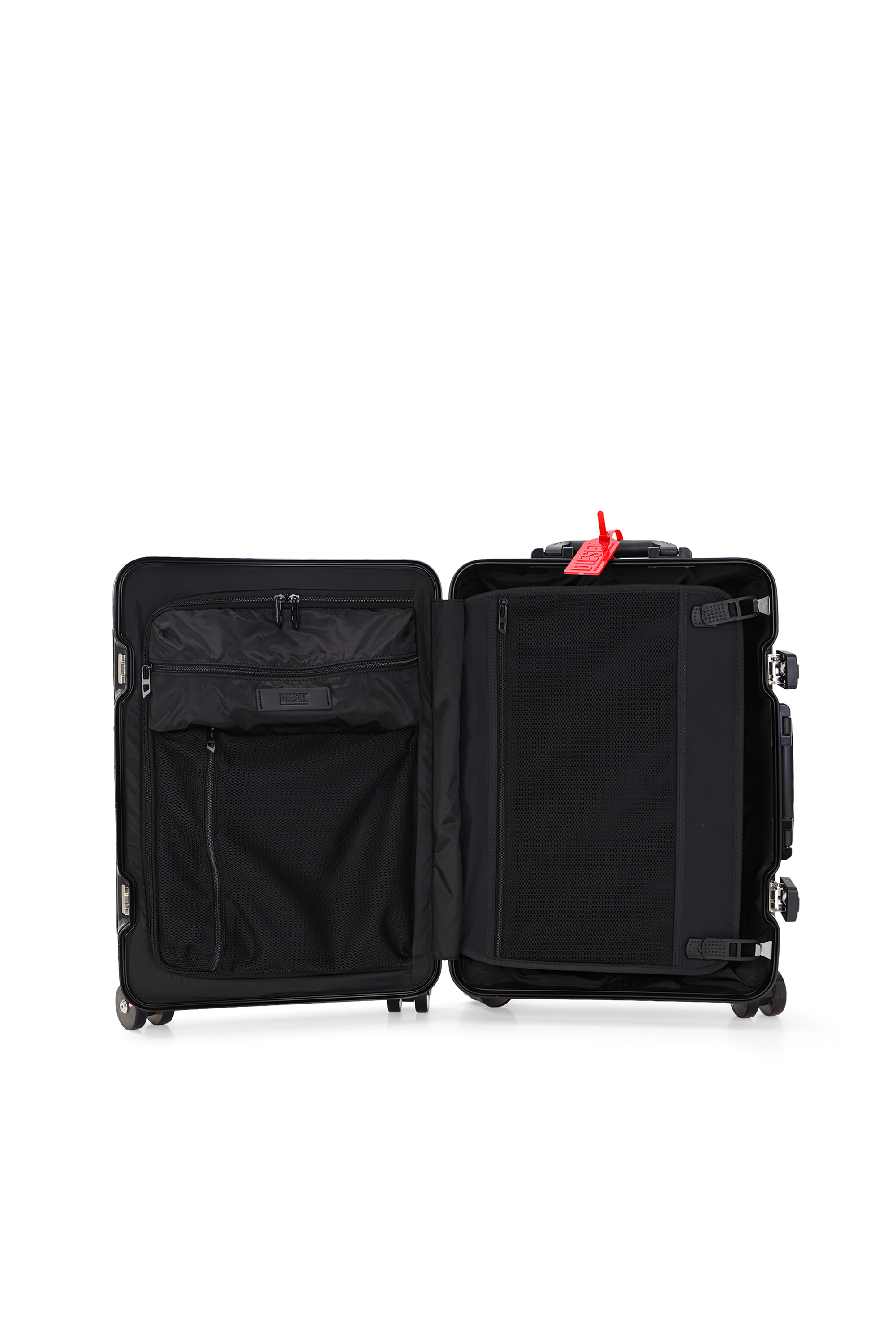 Diesel - DIESEL ALUMINUM TROLLEY- DSL002, Unisex's Aluminum Carry-On Luggage 20" in ブラック - 4