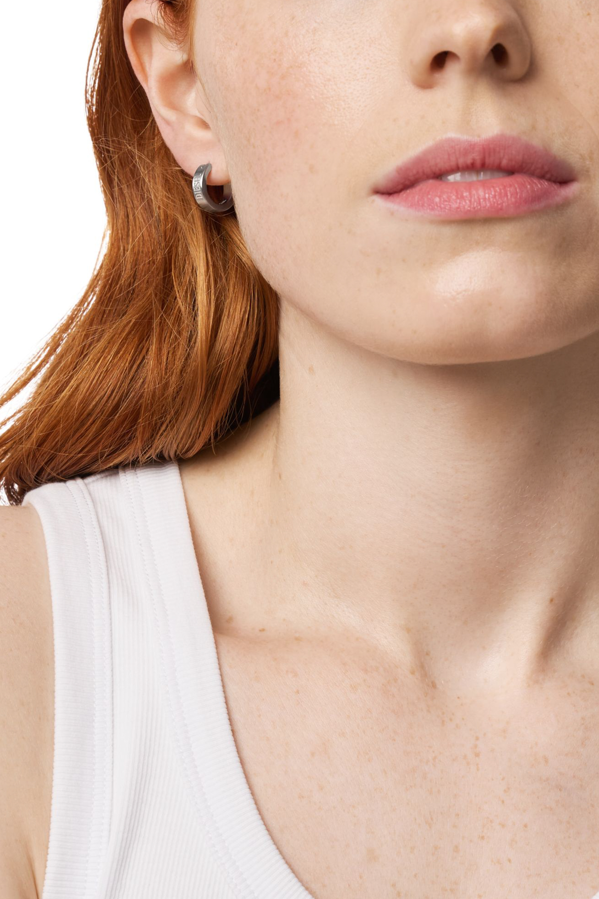 Diesel - DX1639040 JEWELLERY, Unisex's Stainless steel hoop earring in シルバー - 3