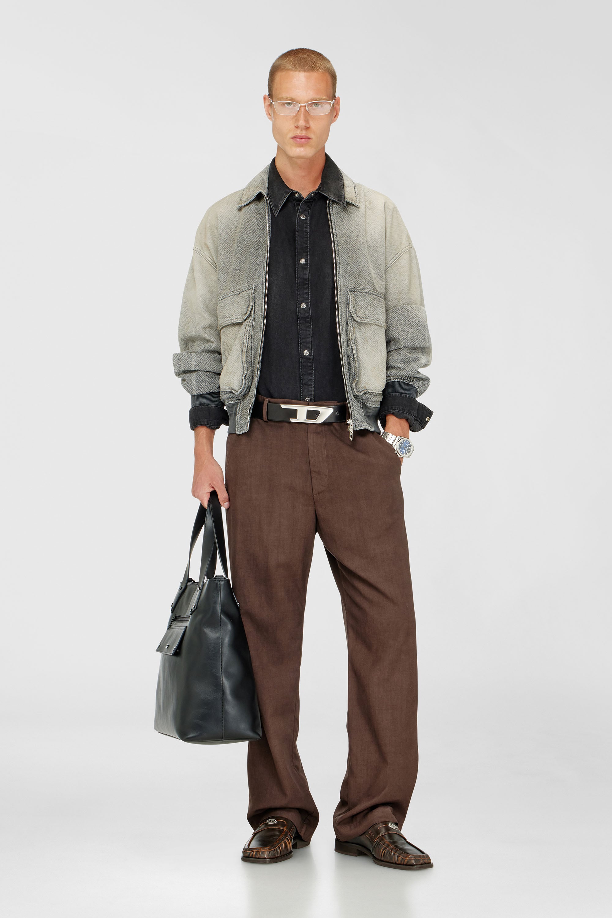 Diesel - P-HANT-CHINO-AECB, Male's パンツ in ブラウン - 1