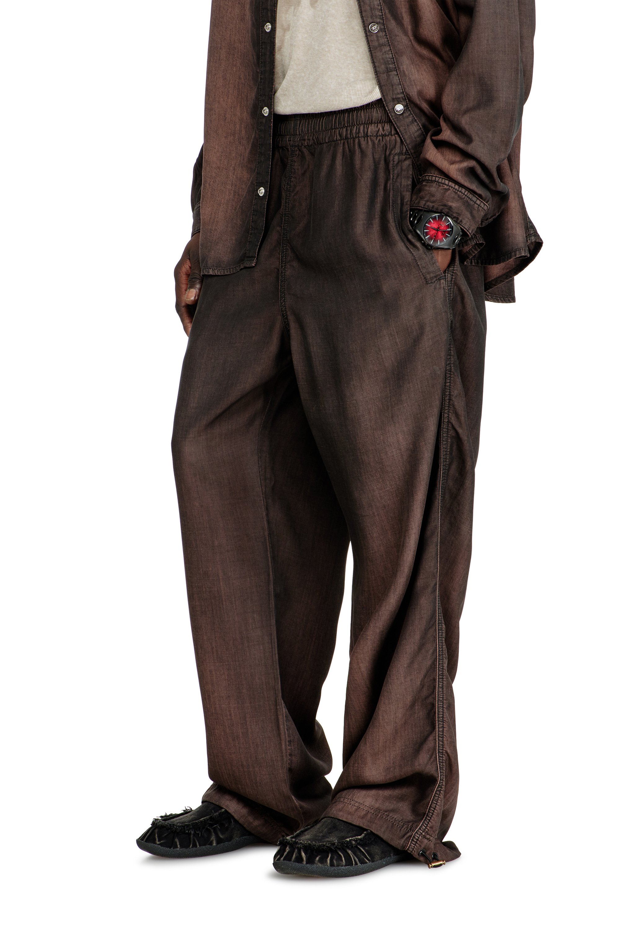 Diesel - Unisex's Relaxed Jeans D-Roder 068YF, ダークブラウン - 4
