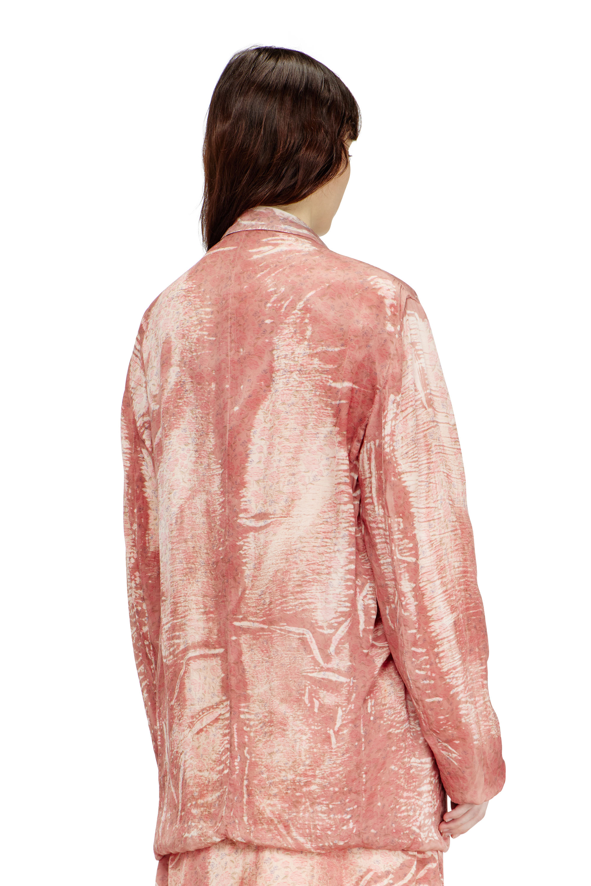 Diesel - G-ELYA, Female's Double-layer blazer with X-ray effect in ピンク / ホワイト - 5