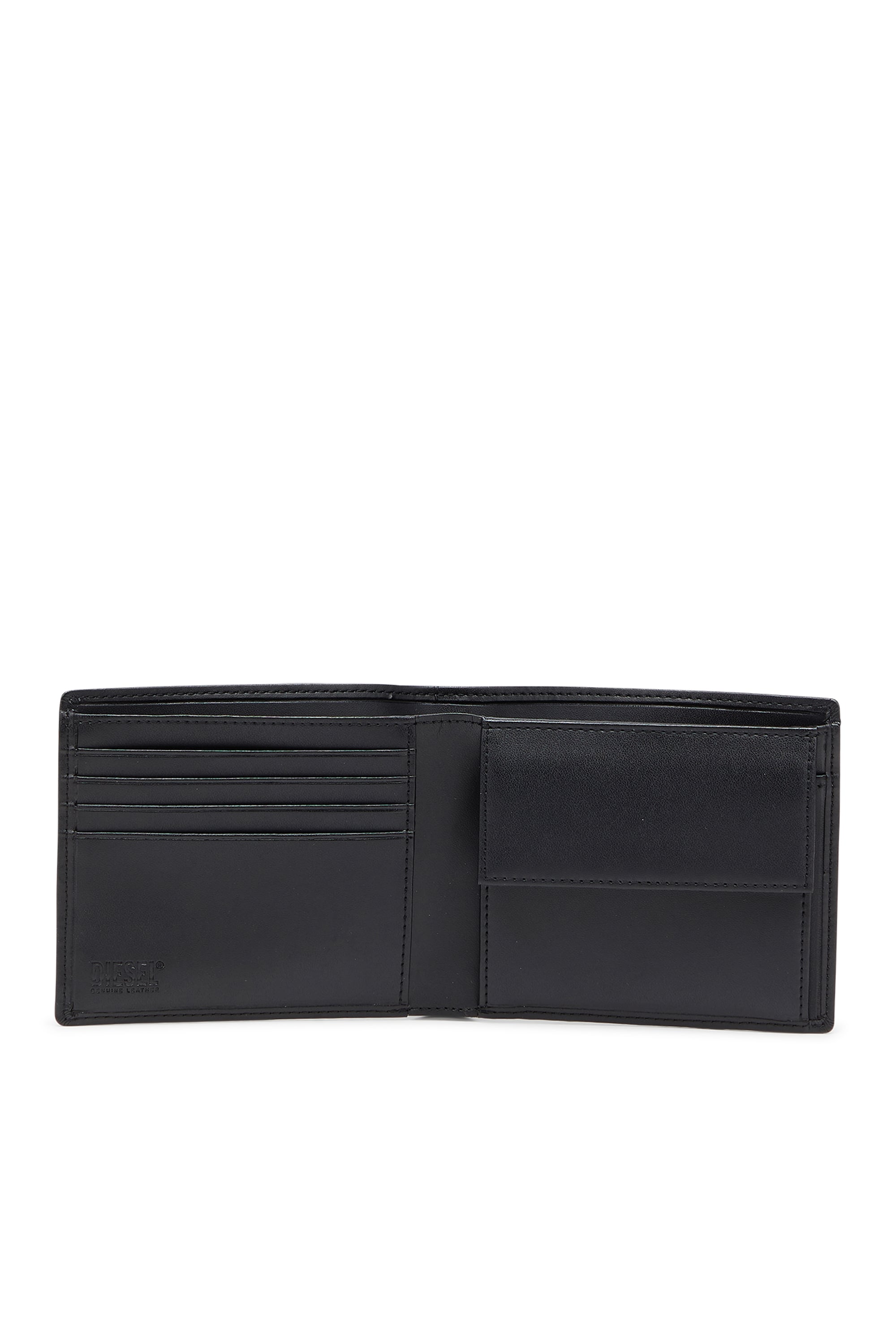 Diesel - D-LOGO 2.0 BI FOLD COIN S, Male's 二つ折りウォレット in ブラック - 3