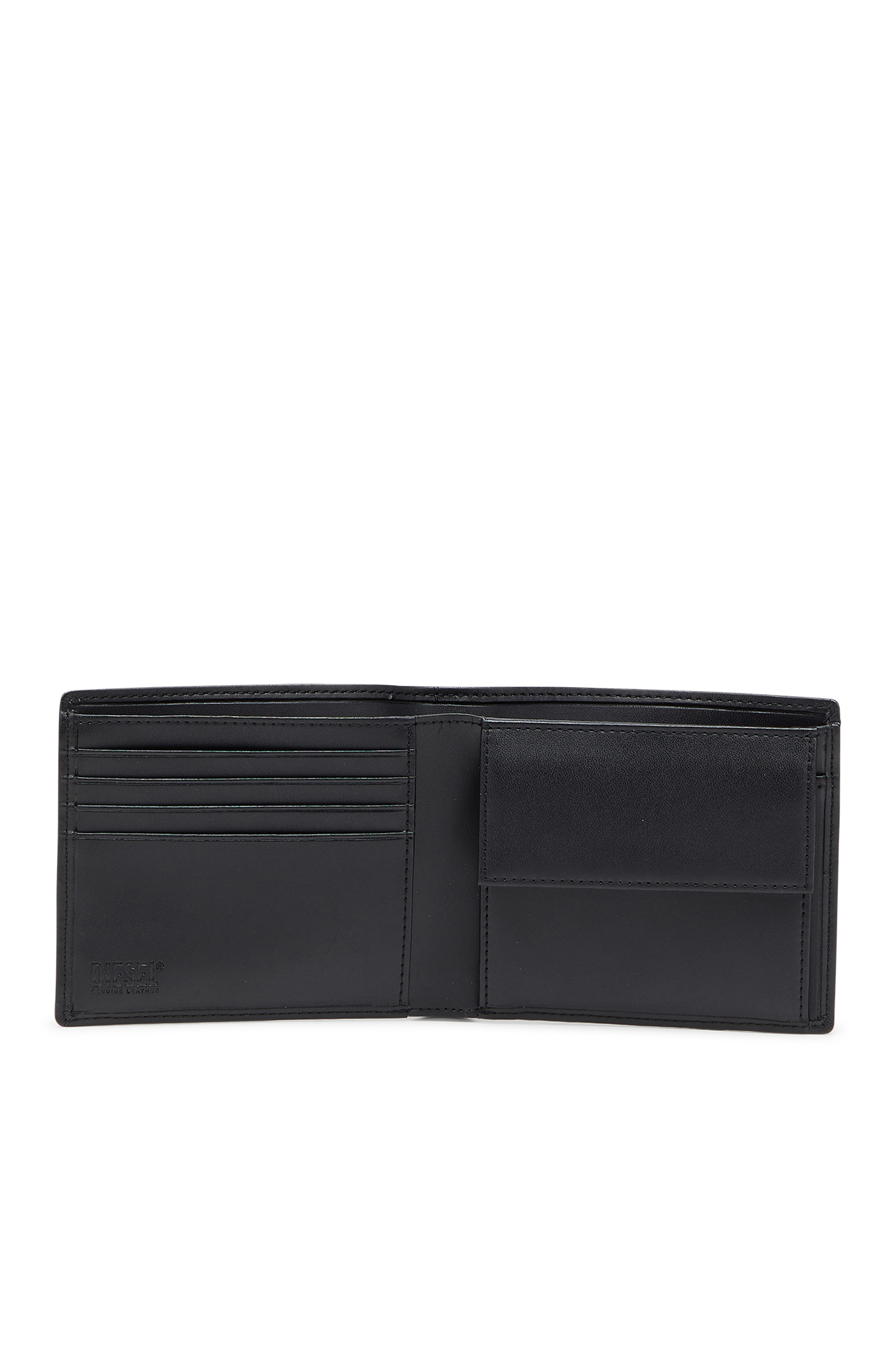 Diesel - D-LOGO 2.0 BI FOLD COIN S, Male's 二つ折りウォレット in ブラック - 3