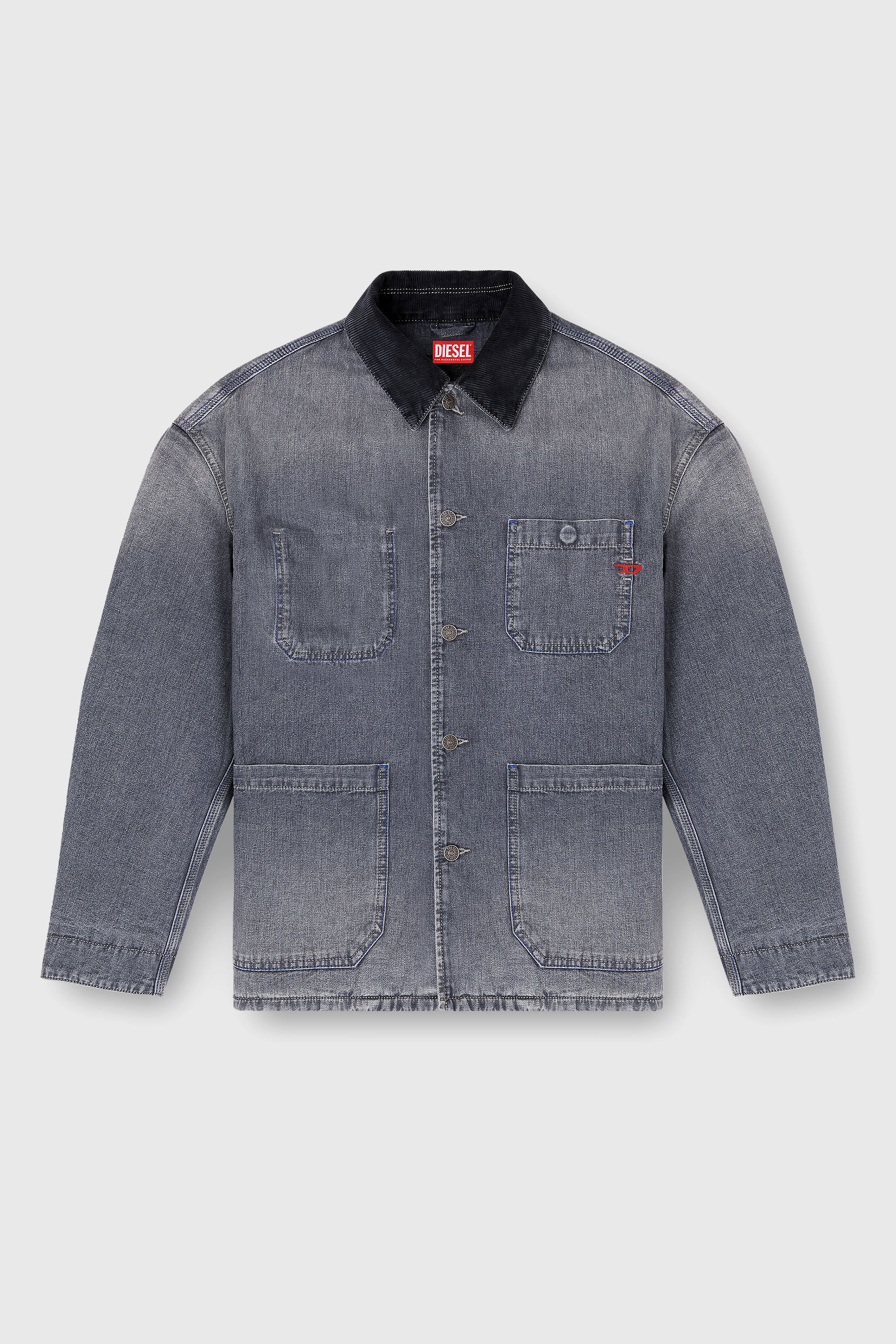 Diesel - D-STACK-U-L, Unisex's デニムジャケット in グレー - 2