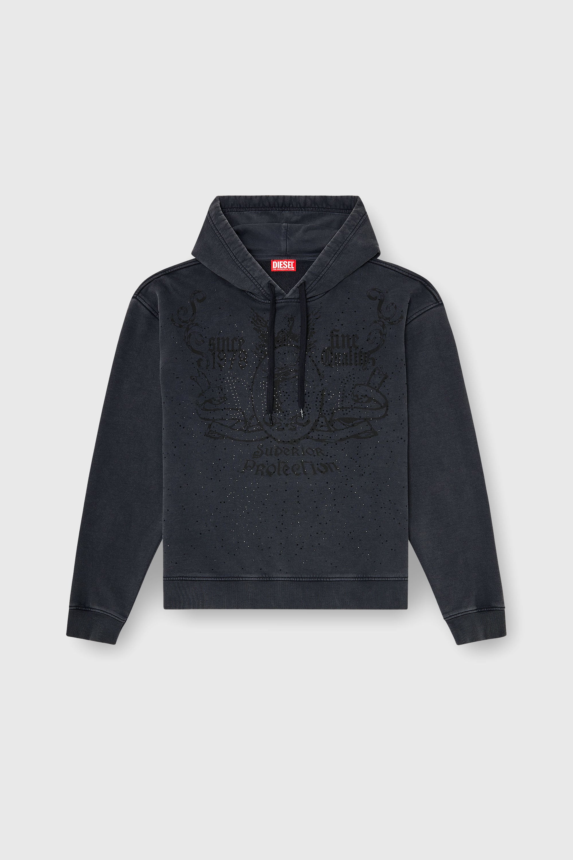 Diesel - S-NORM-HOOD-AA3, Male's プルオーバーパーカー in ダークグレー - 2