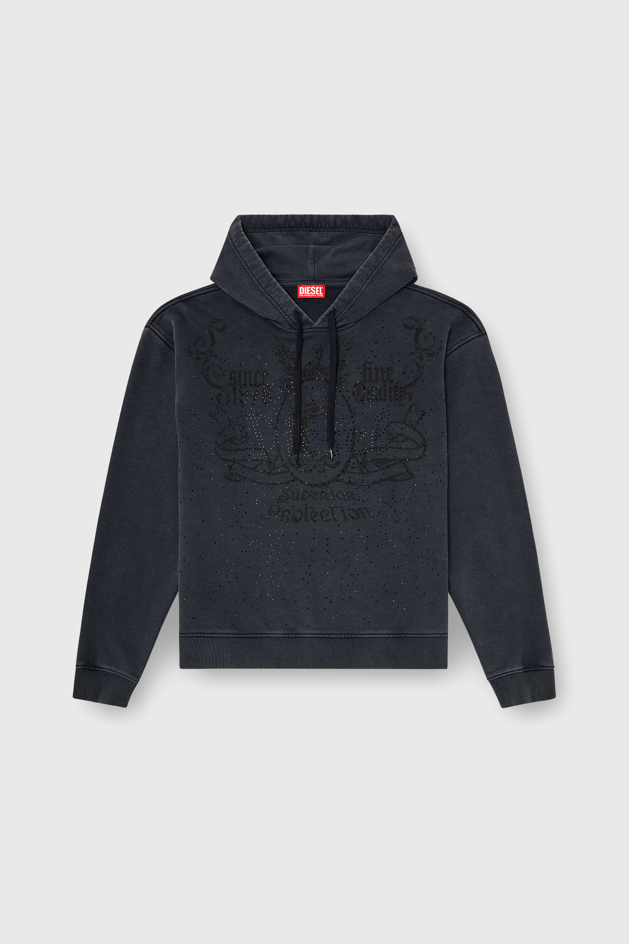 Diesel - S-NORM-HOOD-AA3, Male's プルオーバーパーカー in ダークグレー - 2