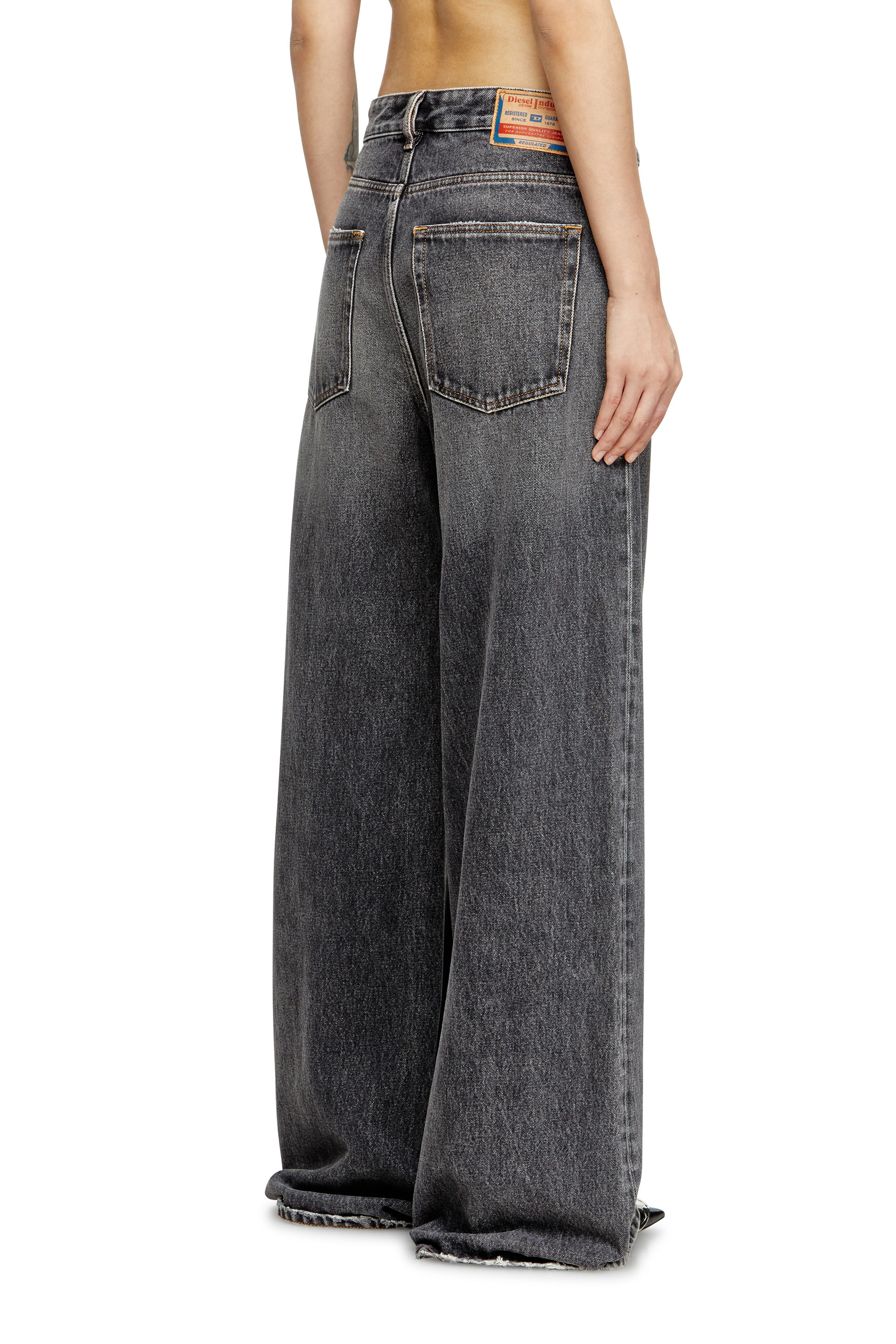 Diesel - Female's Relaxed Jeans 1996 D-Sire 007F6, ブラック/ダークグレー - 4