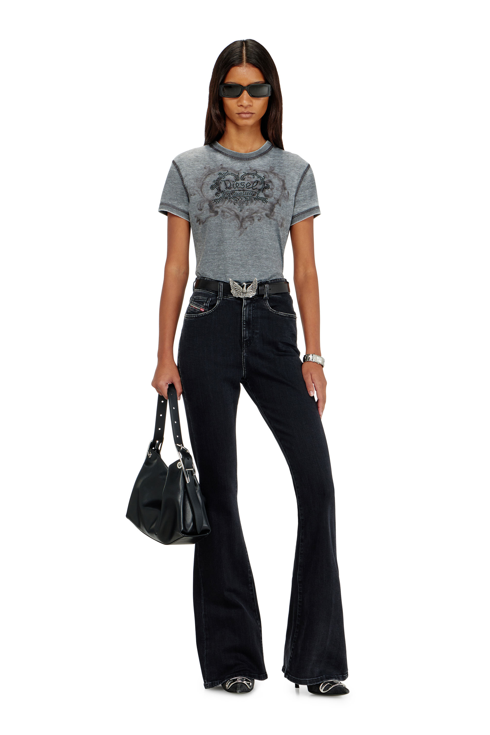 Diesel - T-ILA-AA1, Female's Tシャツ in グレー - 1