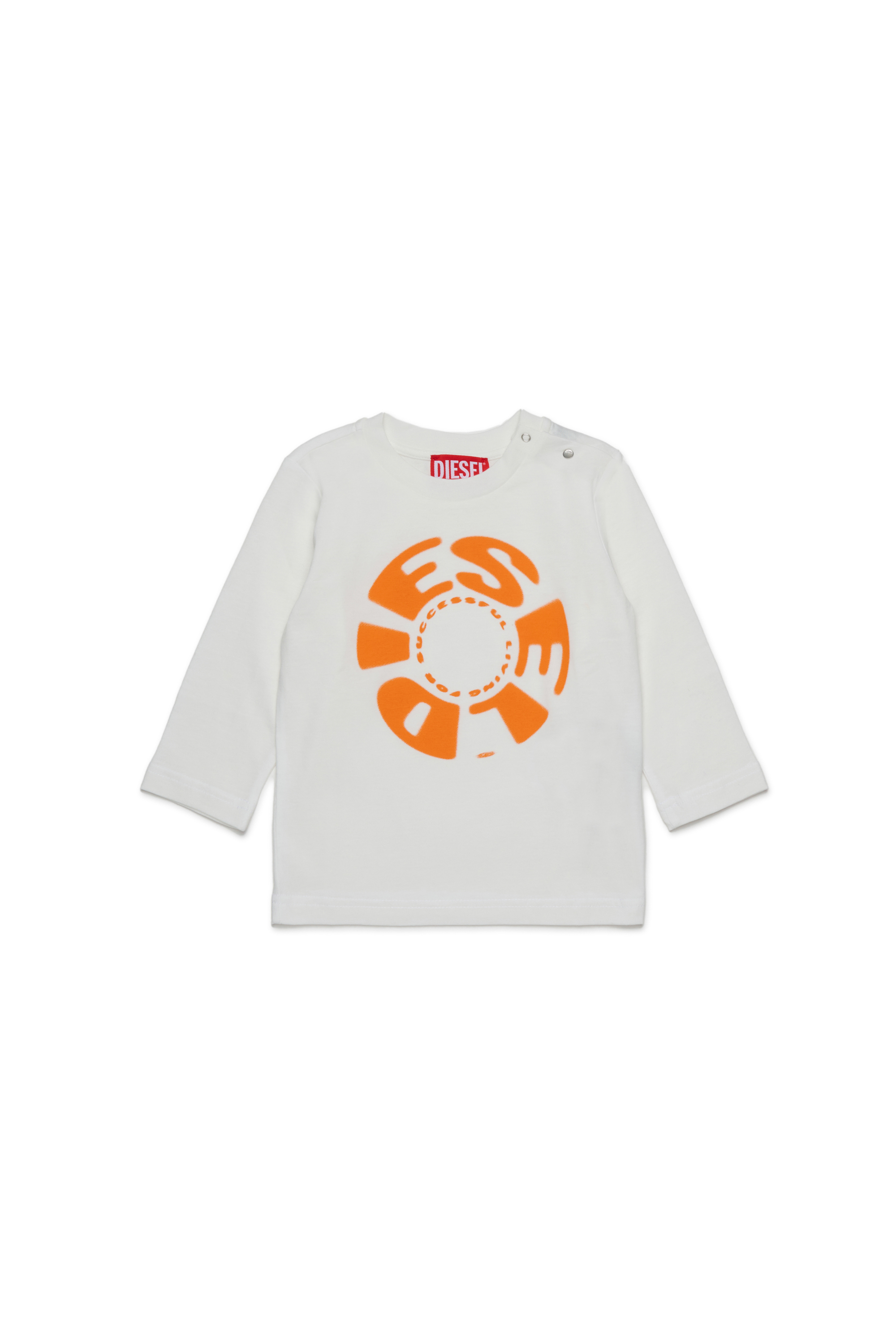 Diesel - TRAVONB, Male's 長袖Tシャツ in ホワイト - 1