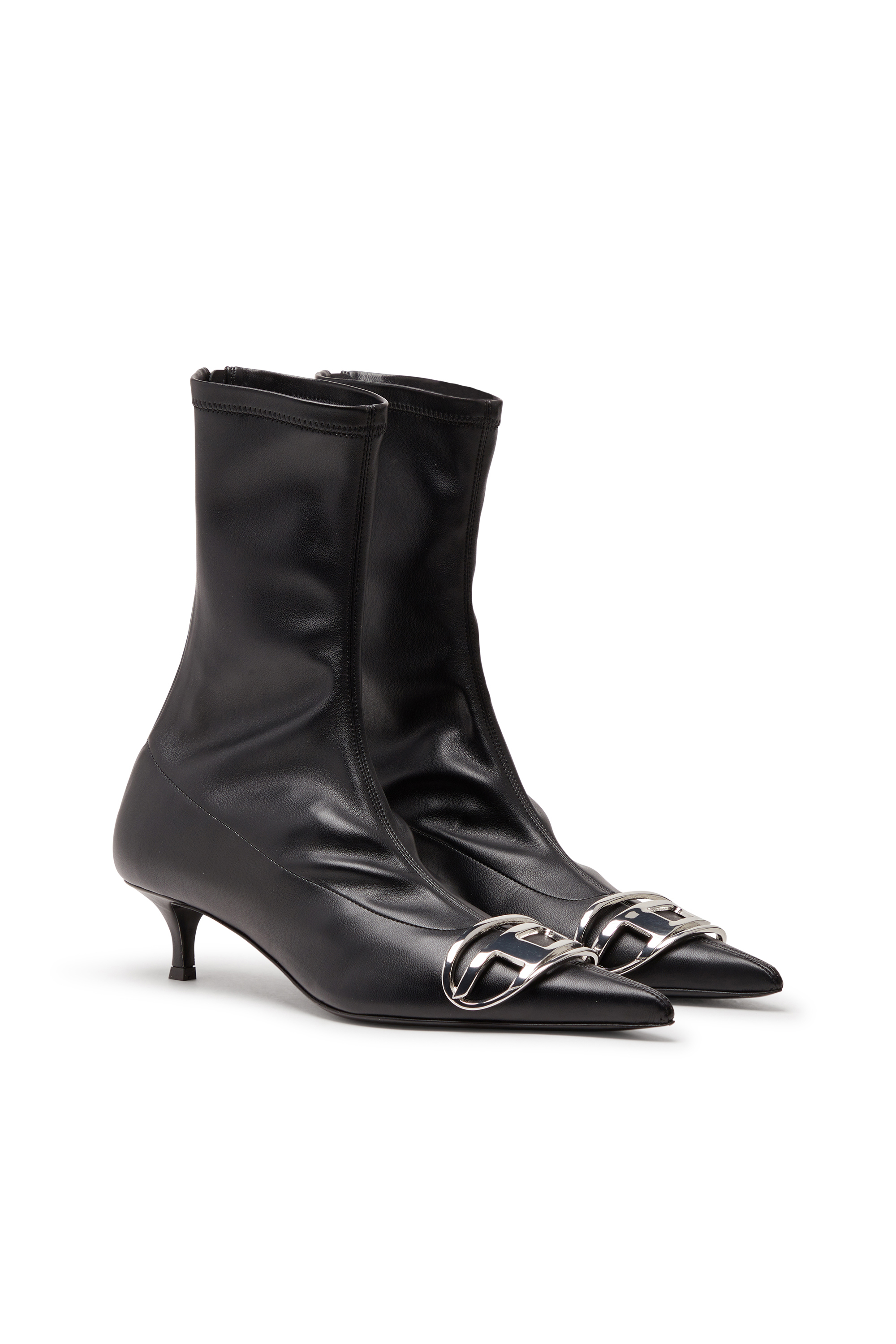D-VENUS KITTIE BT, ブラック Diesel - D-VENUS KITTIE BT, Female's D-Venus-Sock boot with Oval D plaque in ブラック - 2
