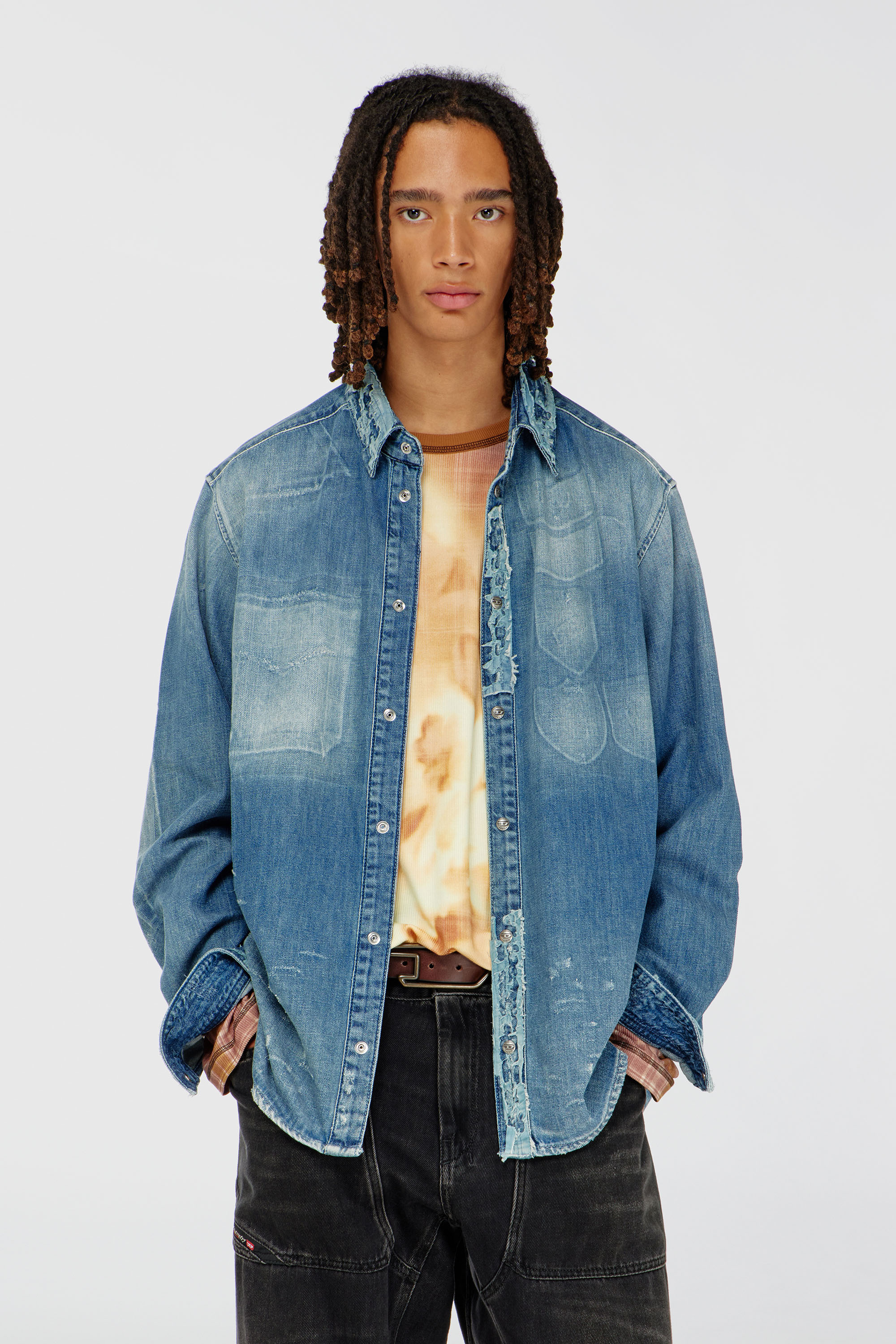 Diesel - D-SIMPLY, Male's デニムシャツ in ライトブルー - 1