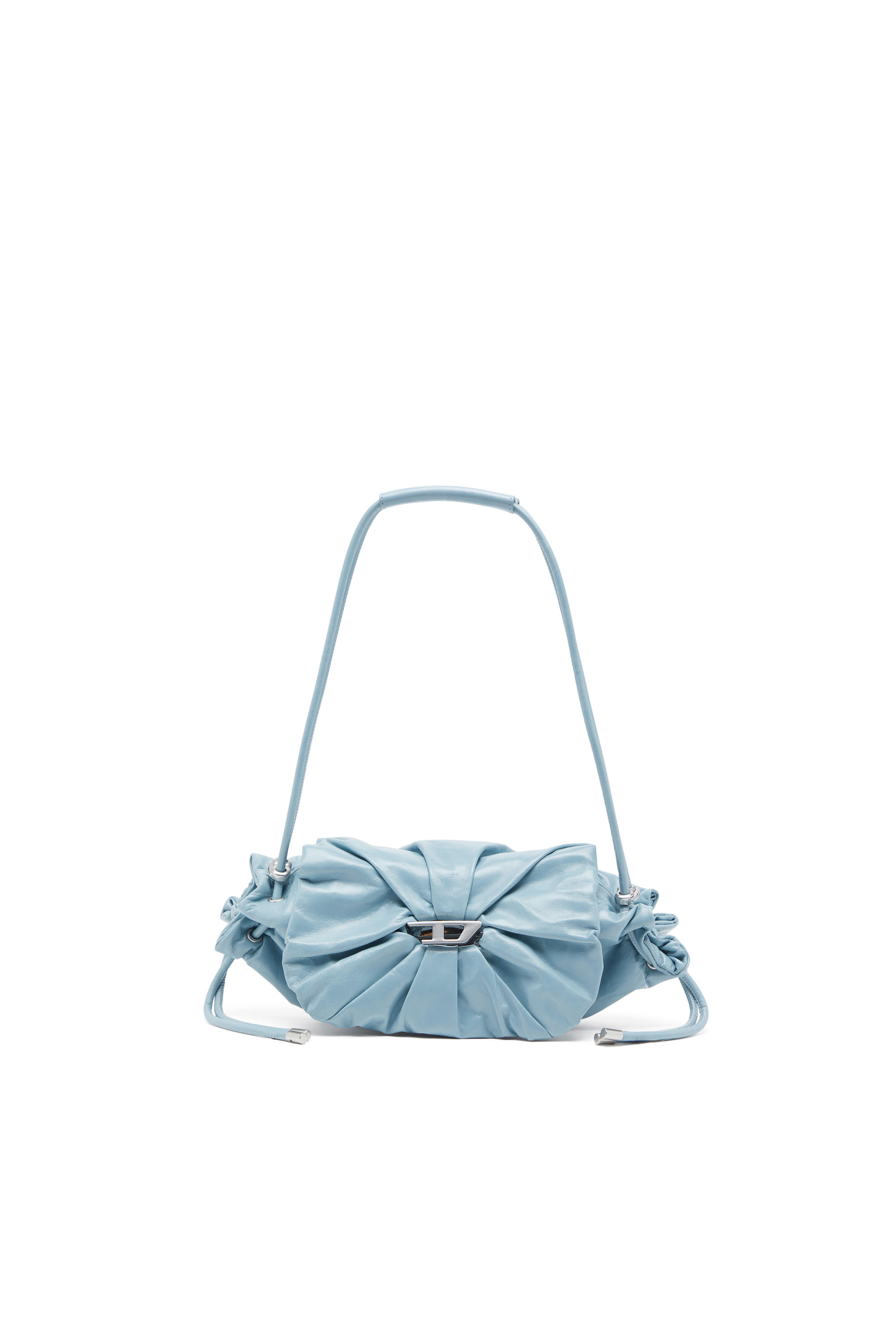 Diesel - SCRUNCH-D SHOULDER S, Female's Scrunch-D S-Shoulder bag in scrunched leather in アジュール - 1