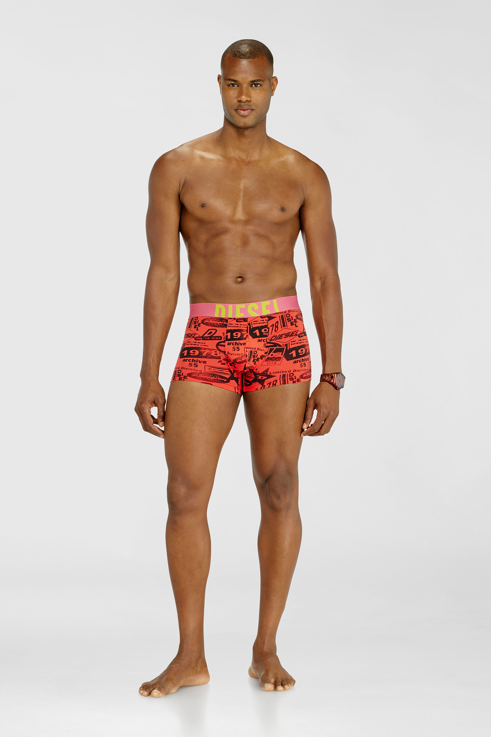 Diesel - DAMIEN-D-POP-3PACK-40, Male's ボクサーパンツ 3枚パック in オレンジ/ぶ - 1