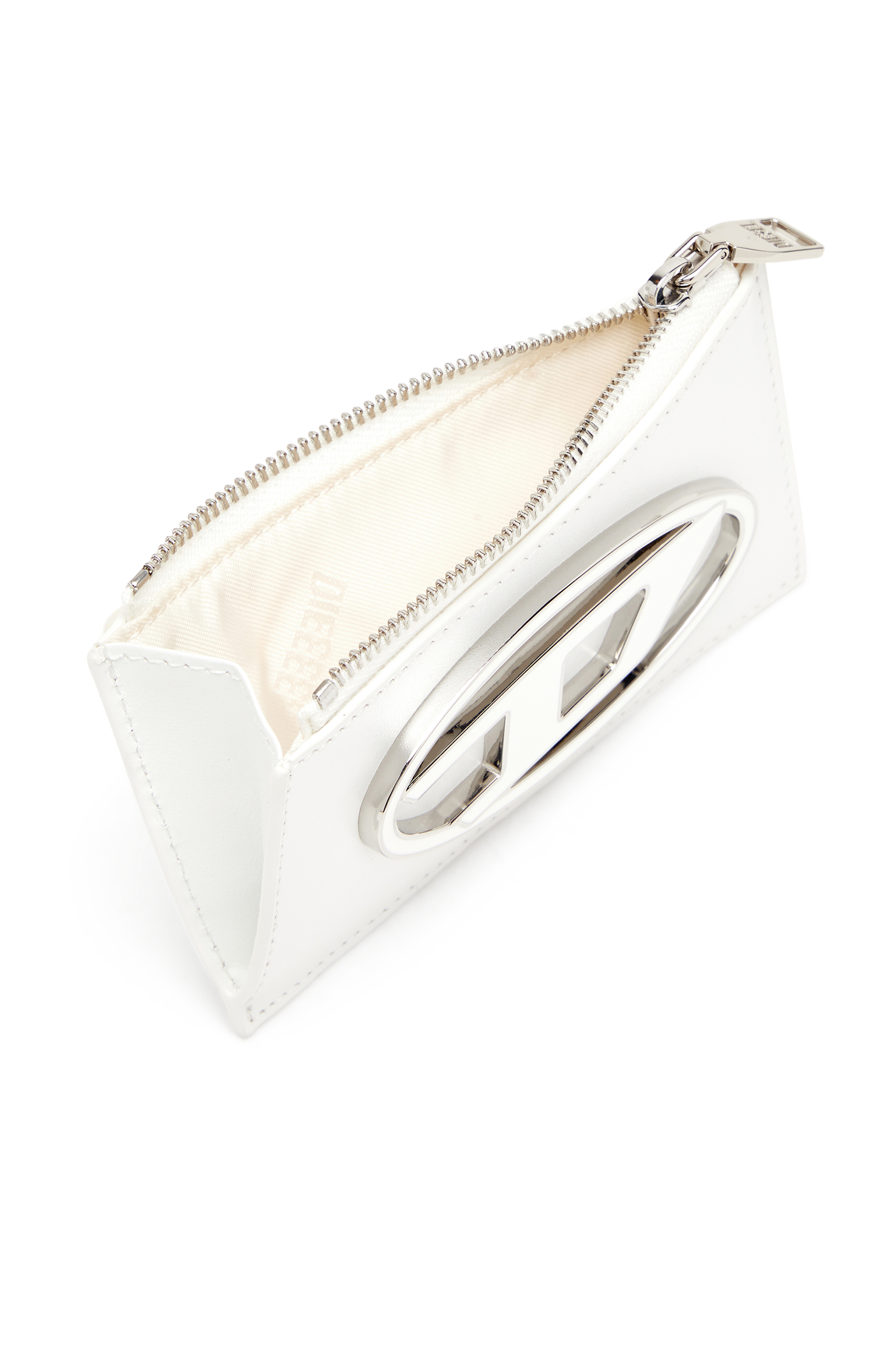 Diesel - 1DR CARD HOLDER III, Female's Flat card holder in nappa leather in ホワイト - 3