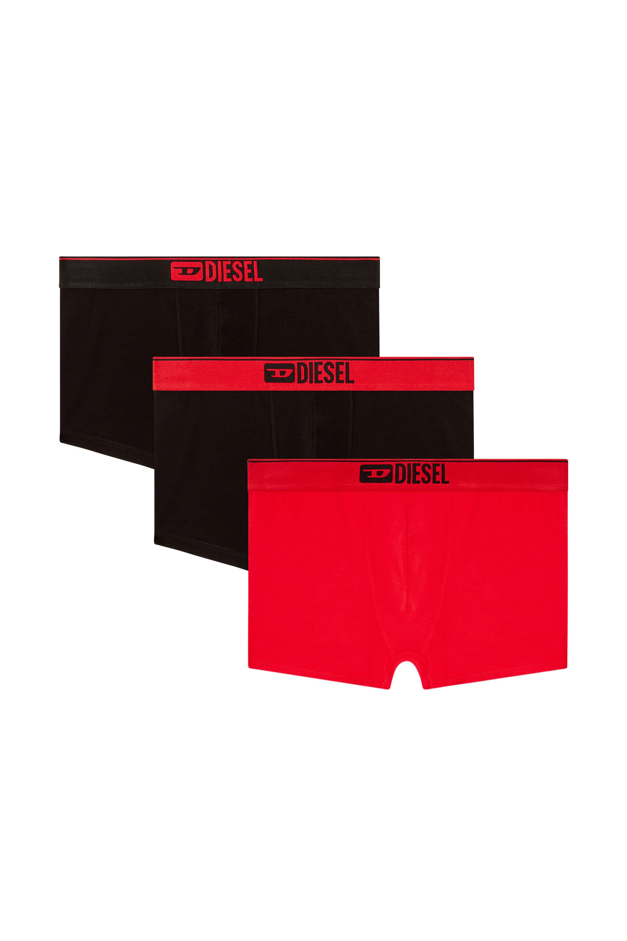 Diesel - UMBX-DAMIENTHREEPACK, Male's ボクサーパンツ 3枚パック in レッド/ブラック - 1
