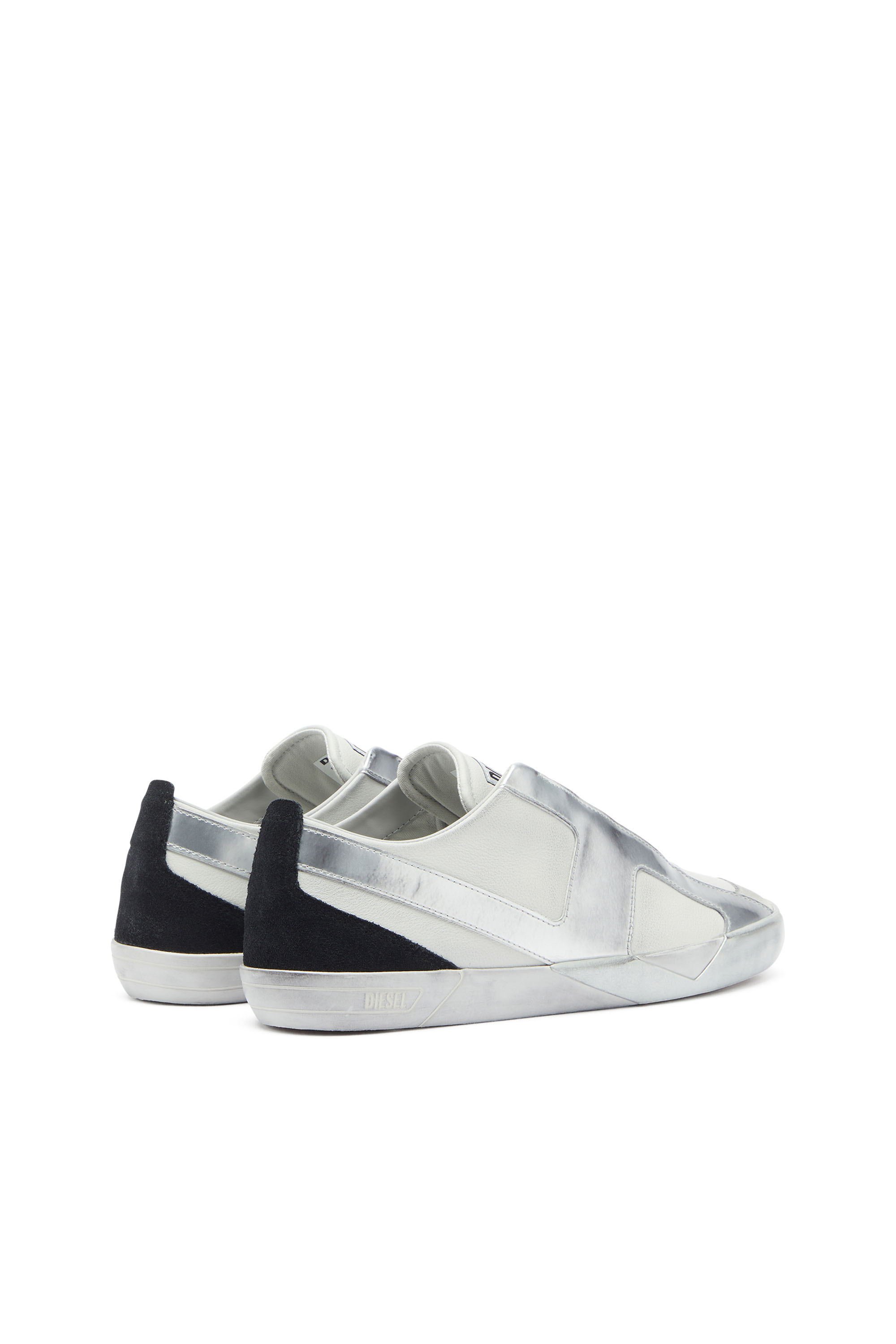 Diesel - S-SLANTE-D LOW, Male's ローカットスニーカー in ホワイト/シルバー - 3