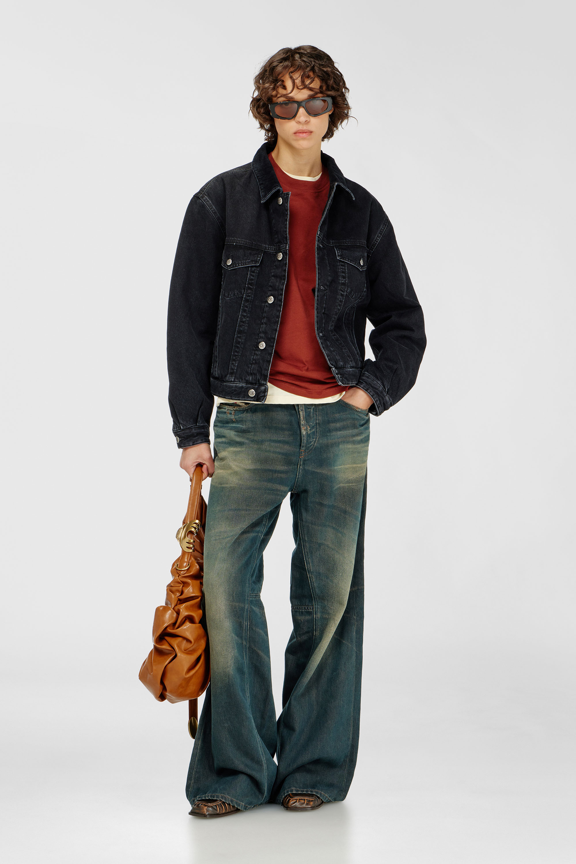 Diesel - D-RANGER-T, Unisex's デニムジャケット in ブラック - 7
