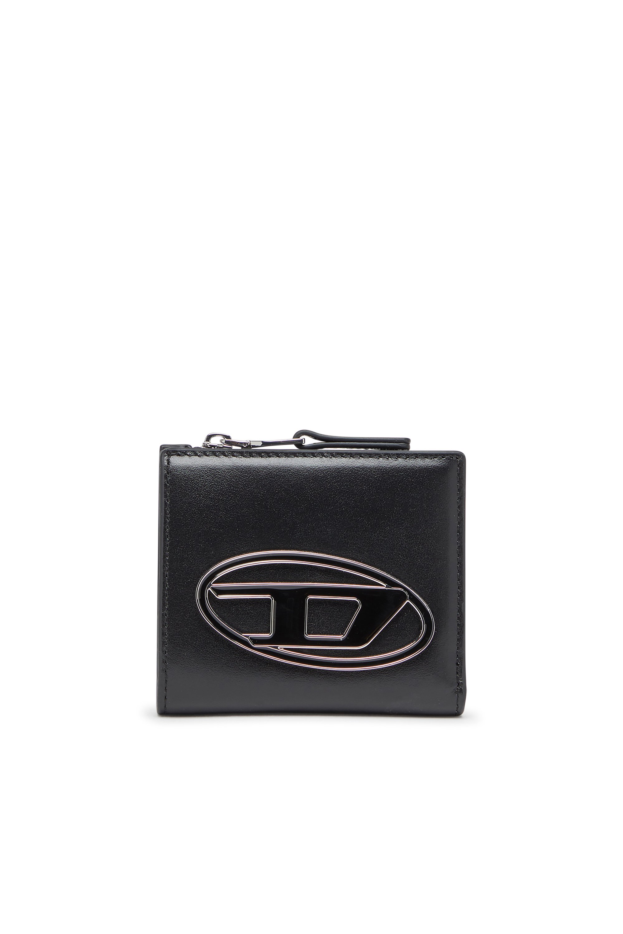Diesel - 1DR BI FOLD ZIP L, Female's Bi-fold wallet in leather in ブラック - 1