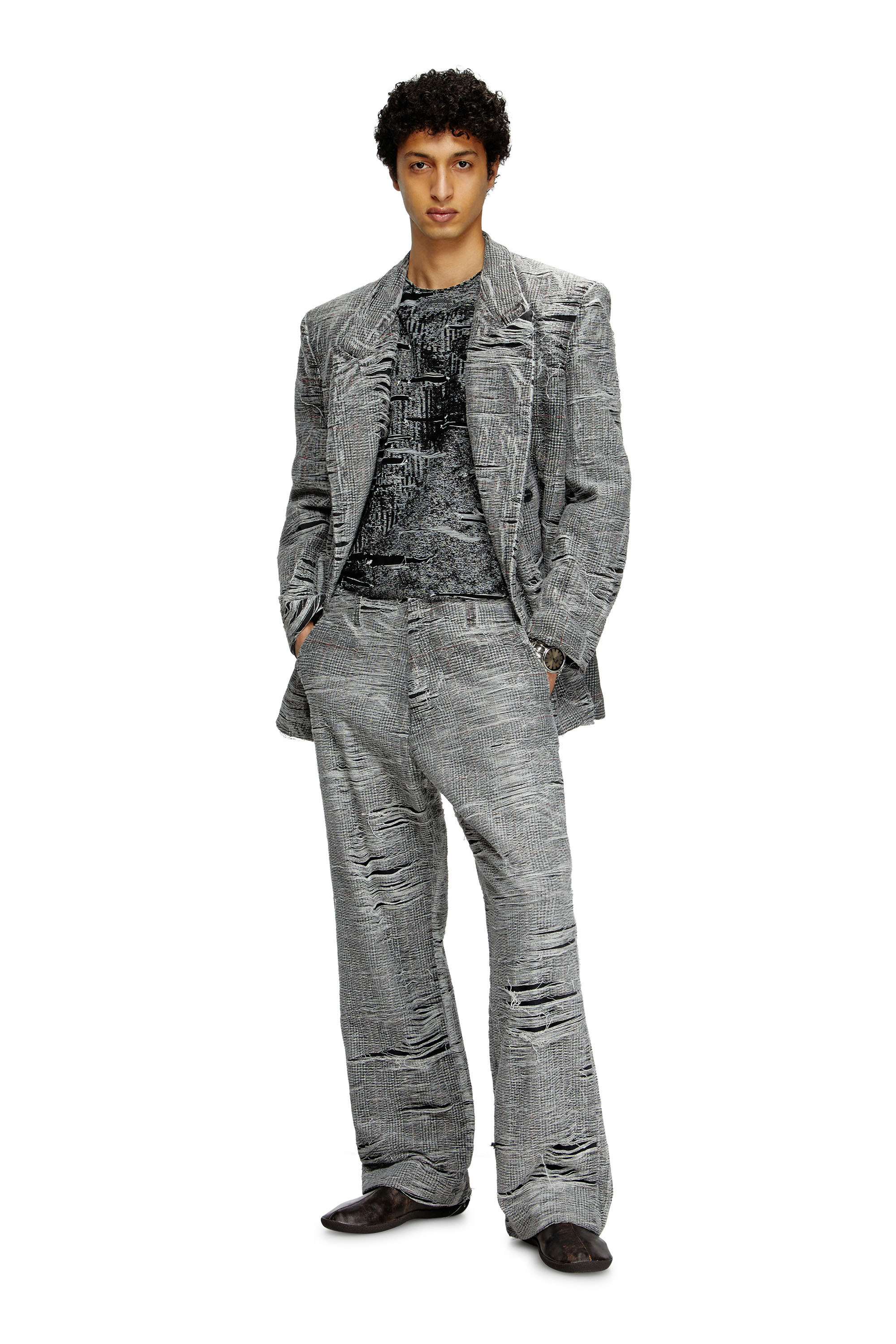 Relaxed Jeans D-Boix 0CMBR, グレー Diesel - Male's Relaxed Jeans D-Boix 0CMBR, グレー - 1