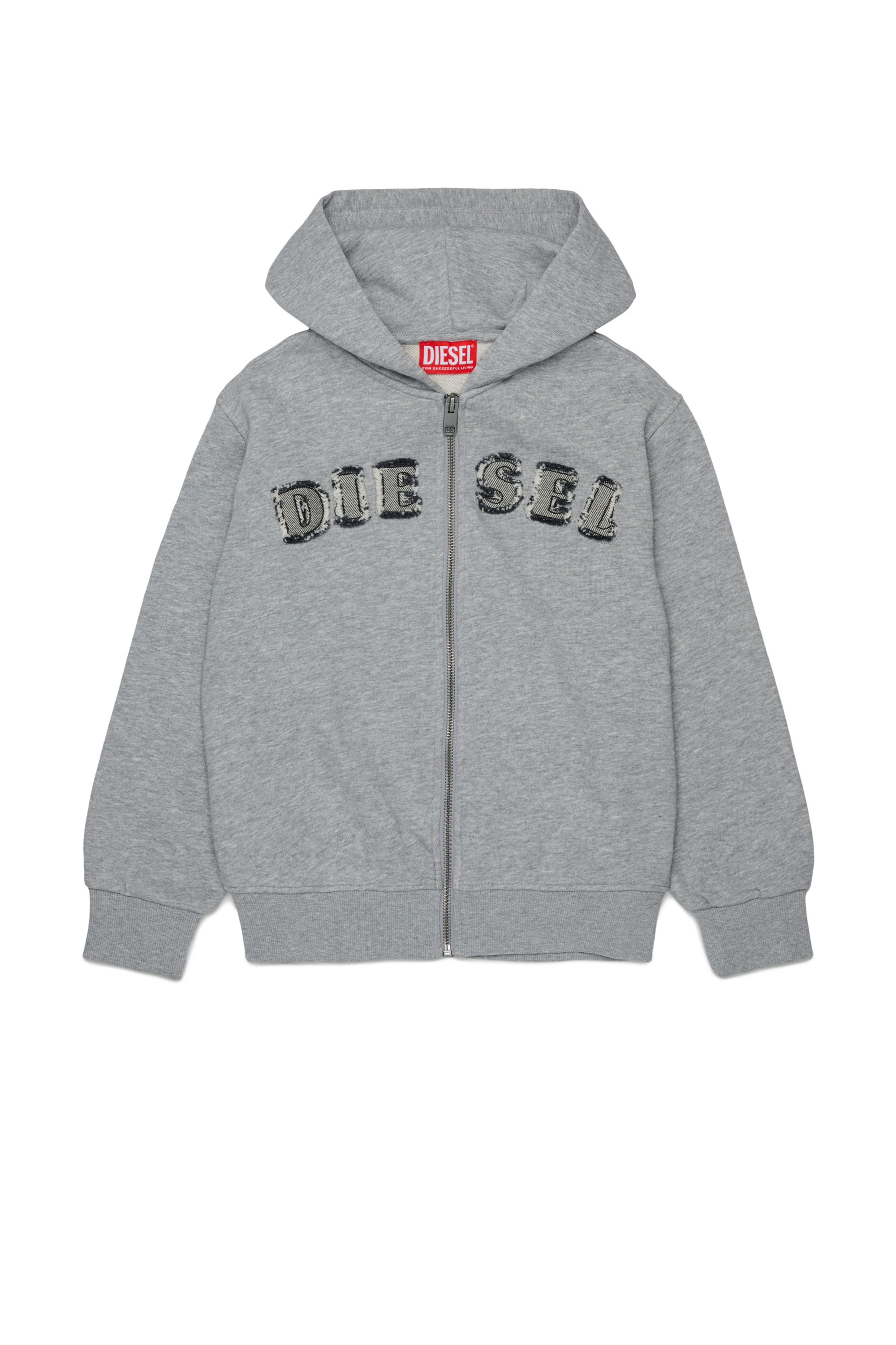 Diesel - SJEANSHOOD OVER, Male's パーカー in グレー - 1
