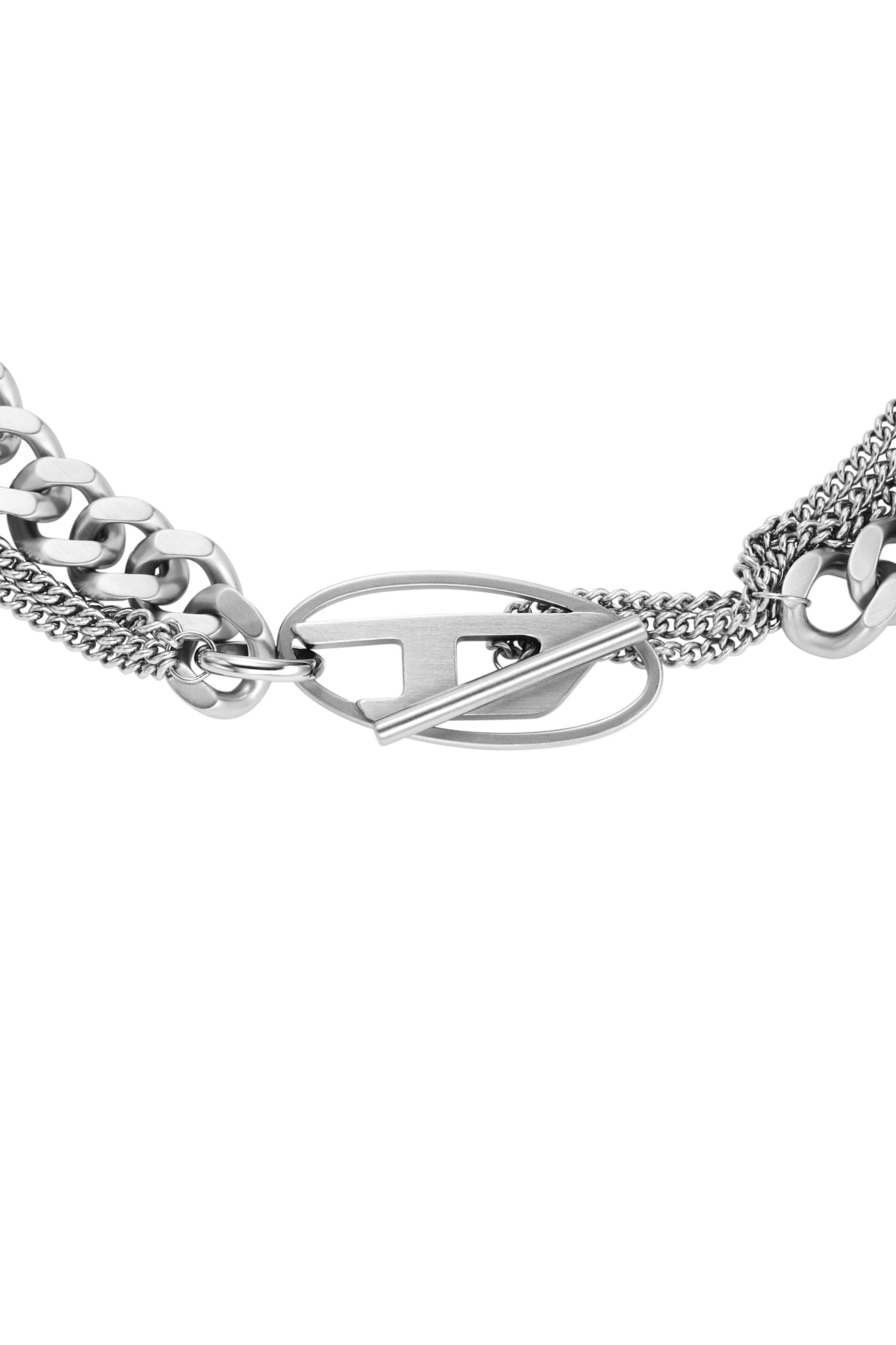 DX1549040 JEWEL Stainless Steel Chain Necklace｜シルバー