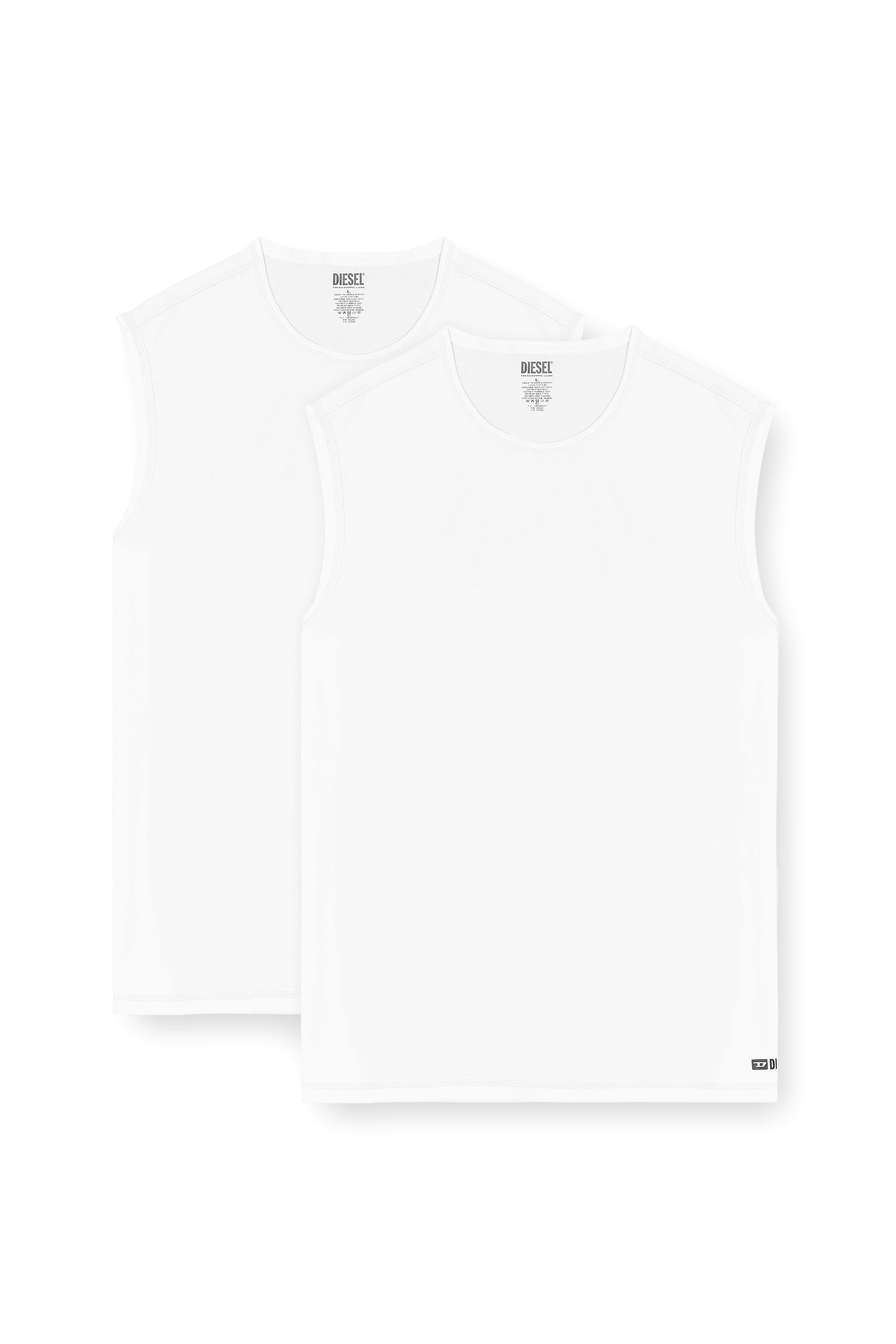 Diesel - TOM-UTLT-2PACK, Male's タンクトップ 2枚パック in ホワイト - 1