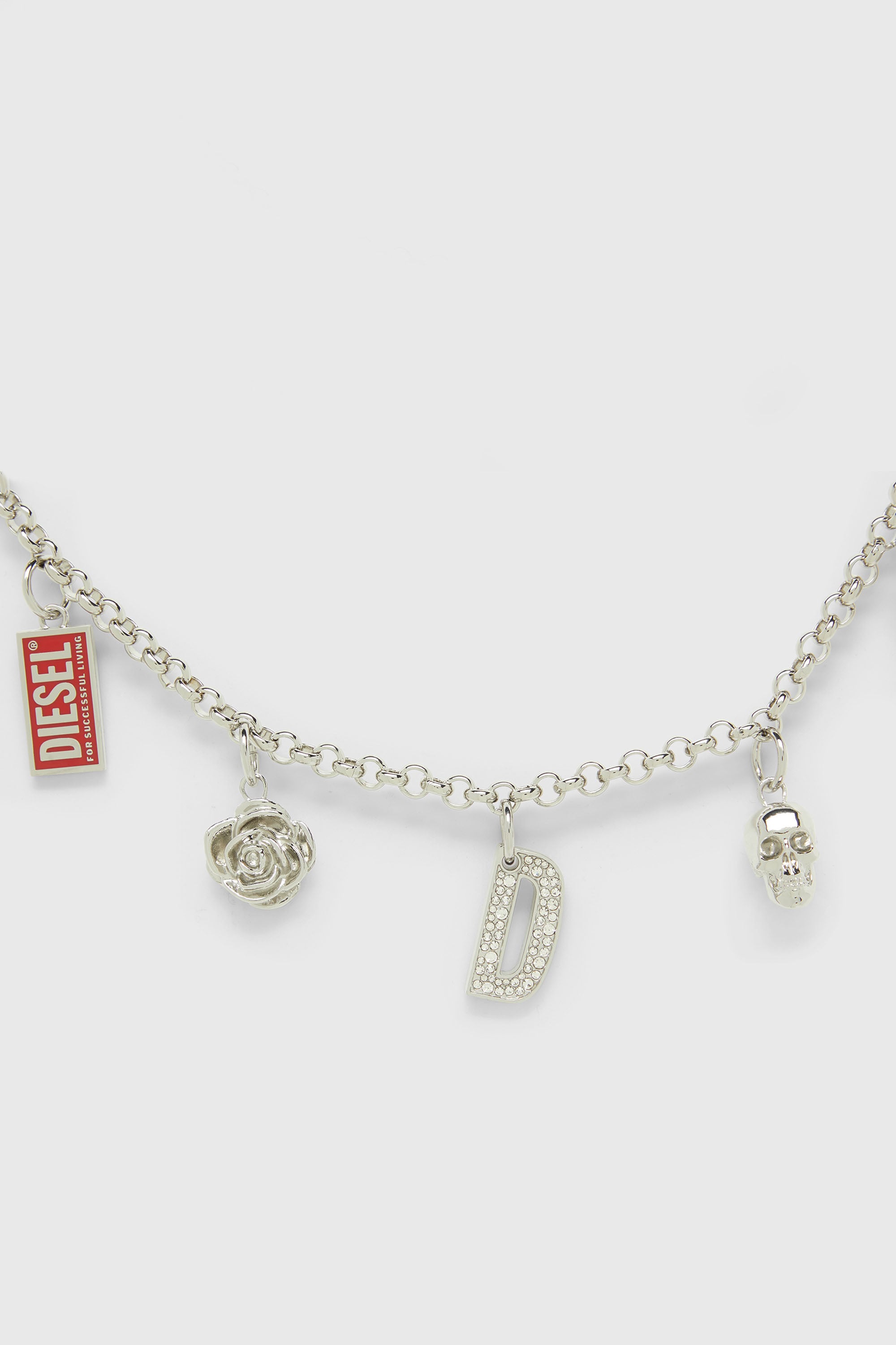 Diesel - CHAIN-D II S, Female's チェーンチャーム in シルバー - 3