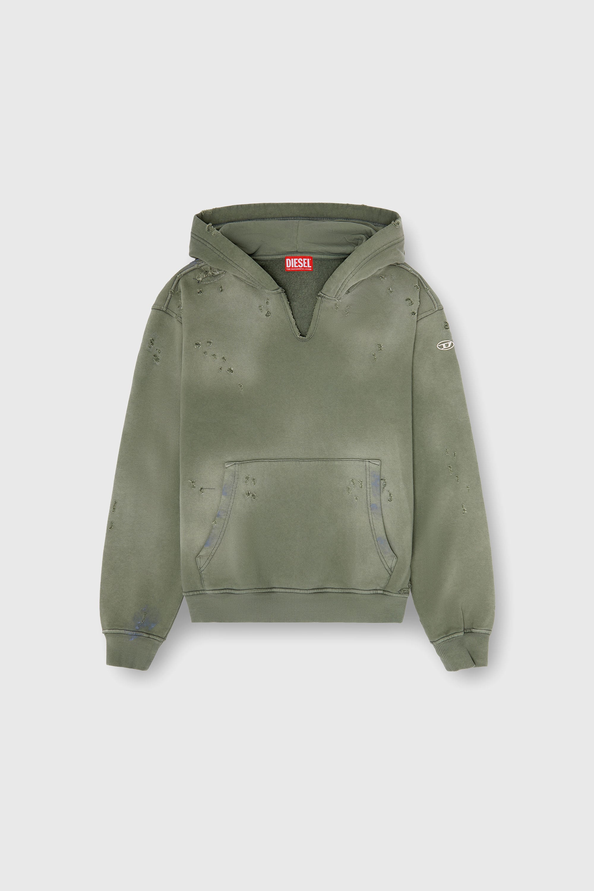 Diesel - S-KEITHY, Male's プルオーバーパーカー in グレー - 2