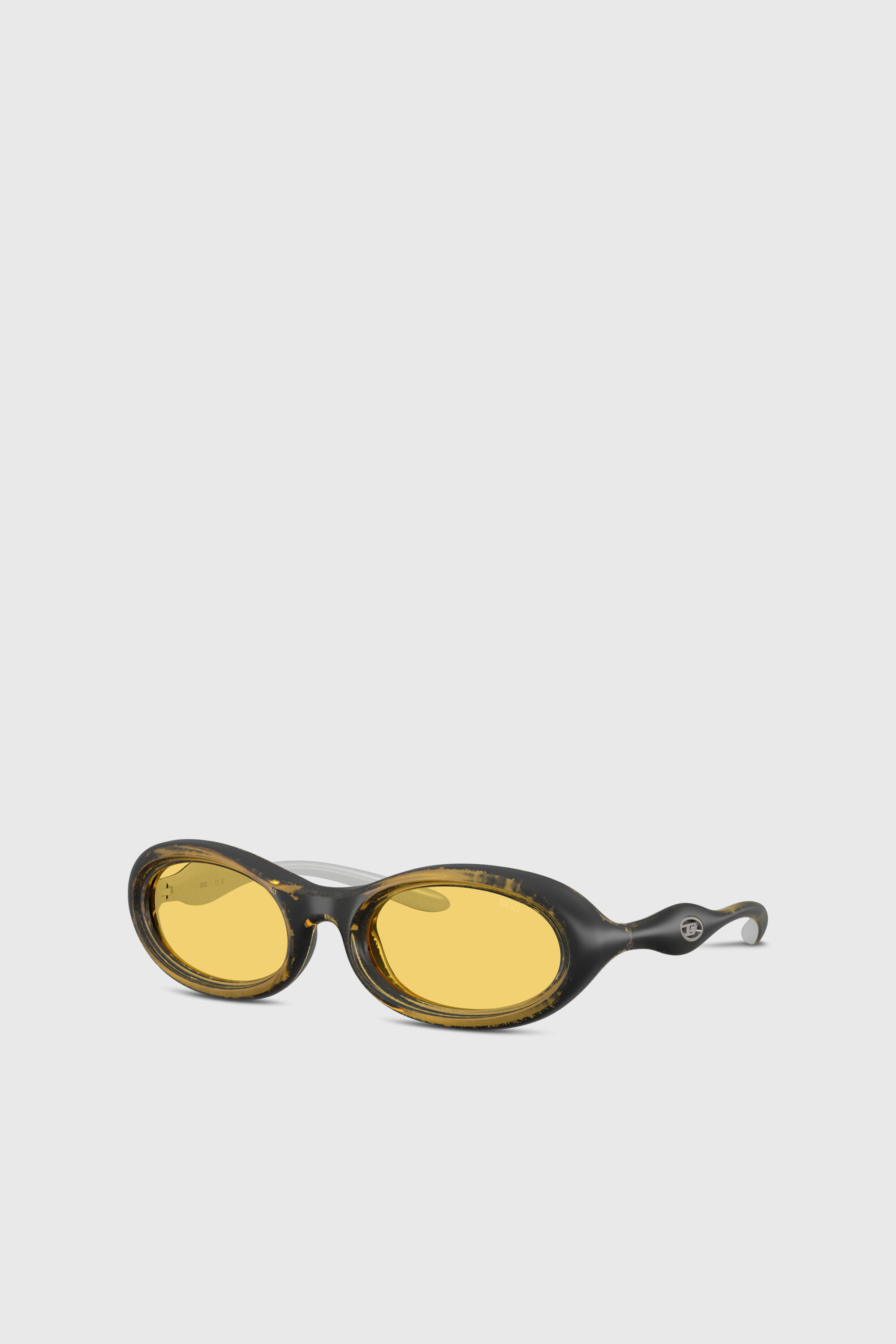 Diesel - 0DL3011U, Unisex's Oval sunglasses in イエロー - 4