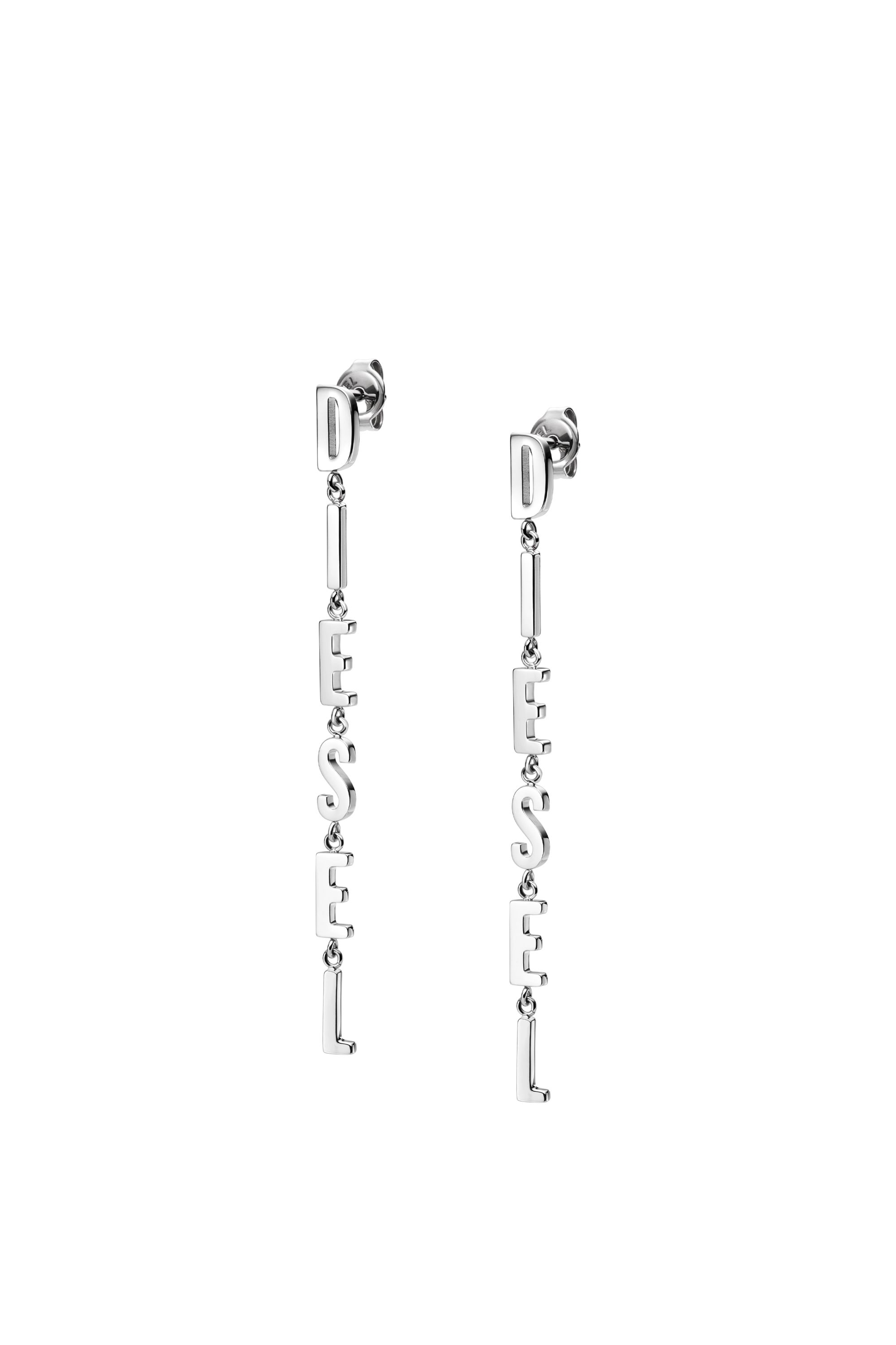 Diesel - DX1488, Unisex's Stainless steel drop earrings in シルバー - 1