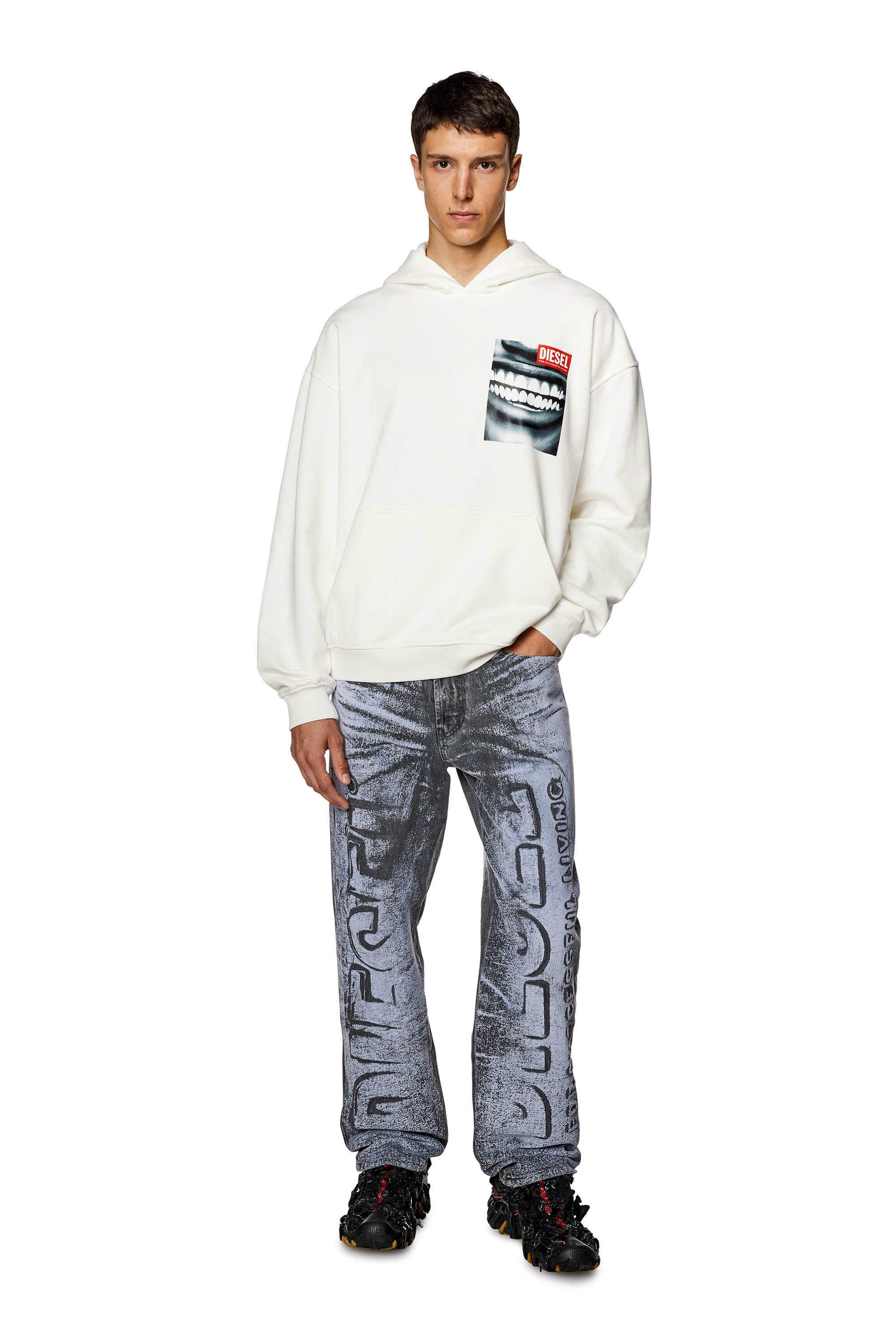 Diesel - S-NABEL-HOOD-FACE, ホワイト - Image 3