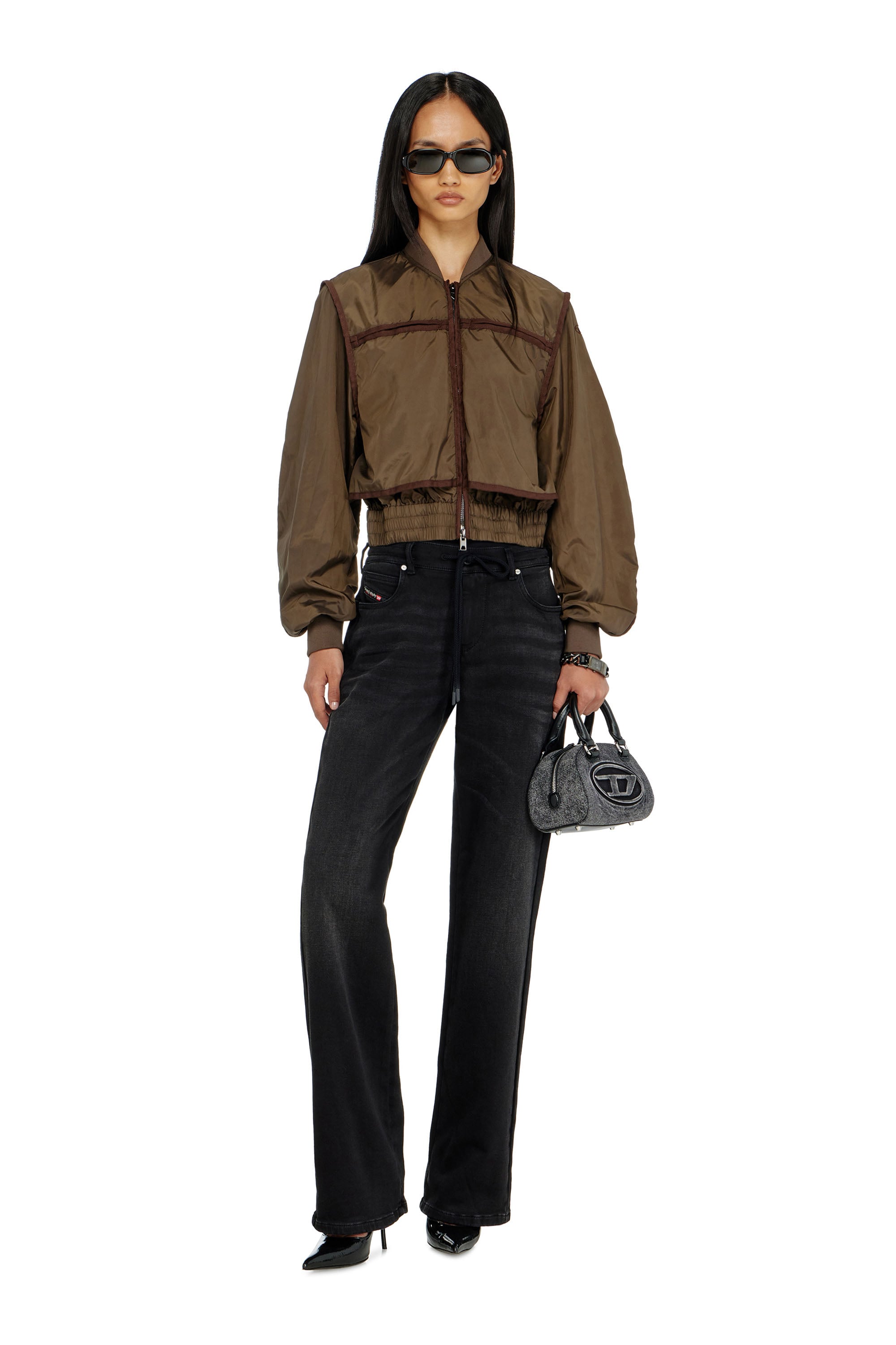 Diesel - Female's Regular 2071 D-Meel Joggjeans&reg; 09P90, ブラック/ダークグレー - 1