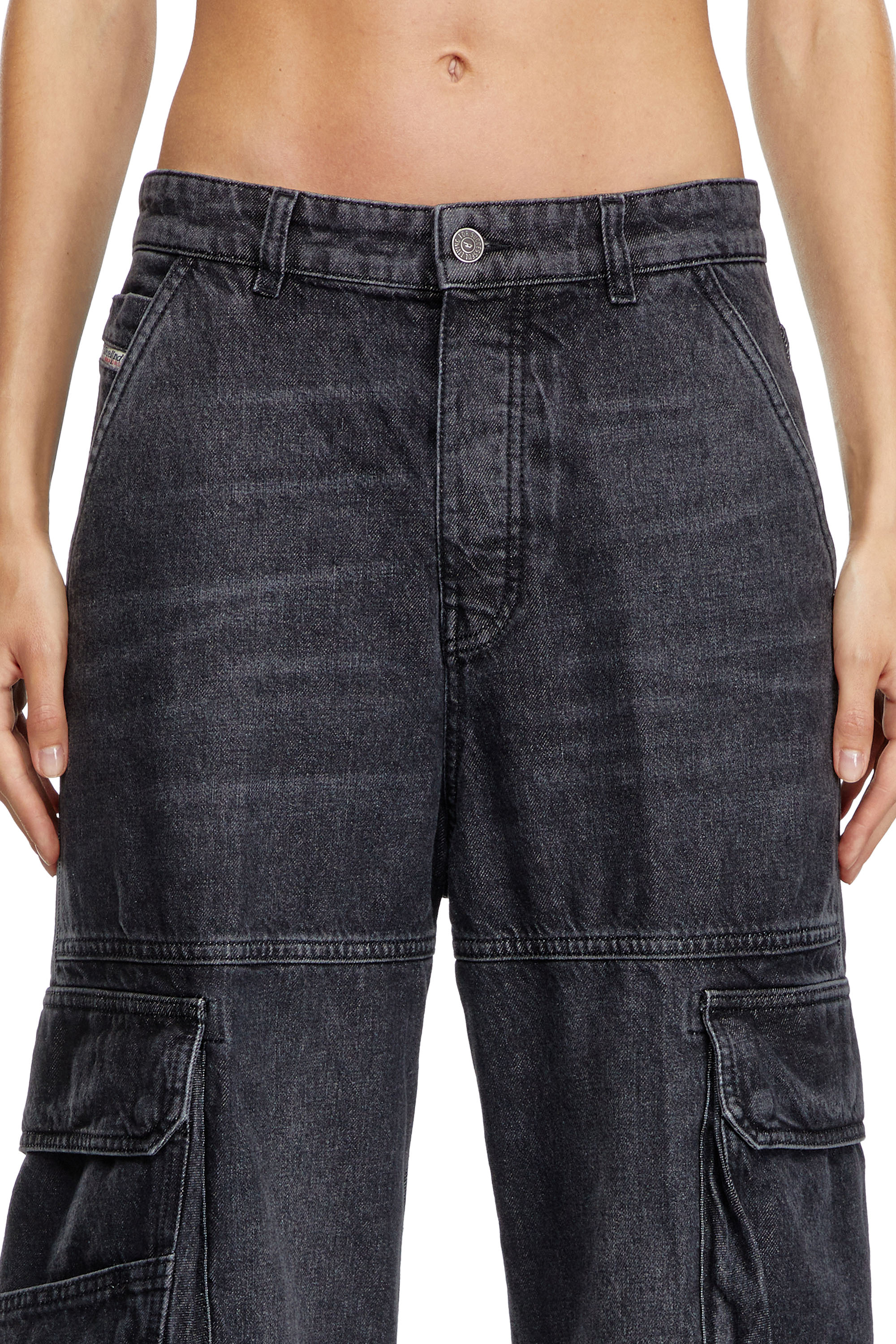 Diesel - Female's Relaxed Jeans 1996 D-Sire 0HLAA, ブラック/ダークグレー - 5