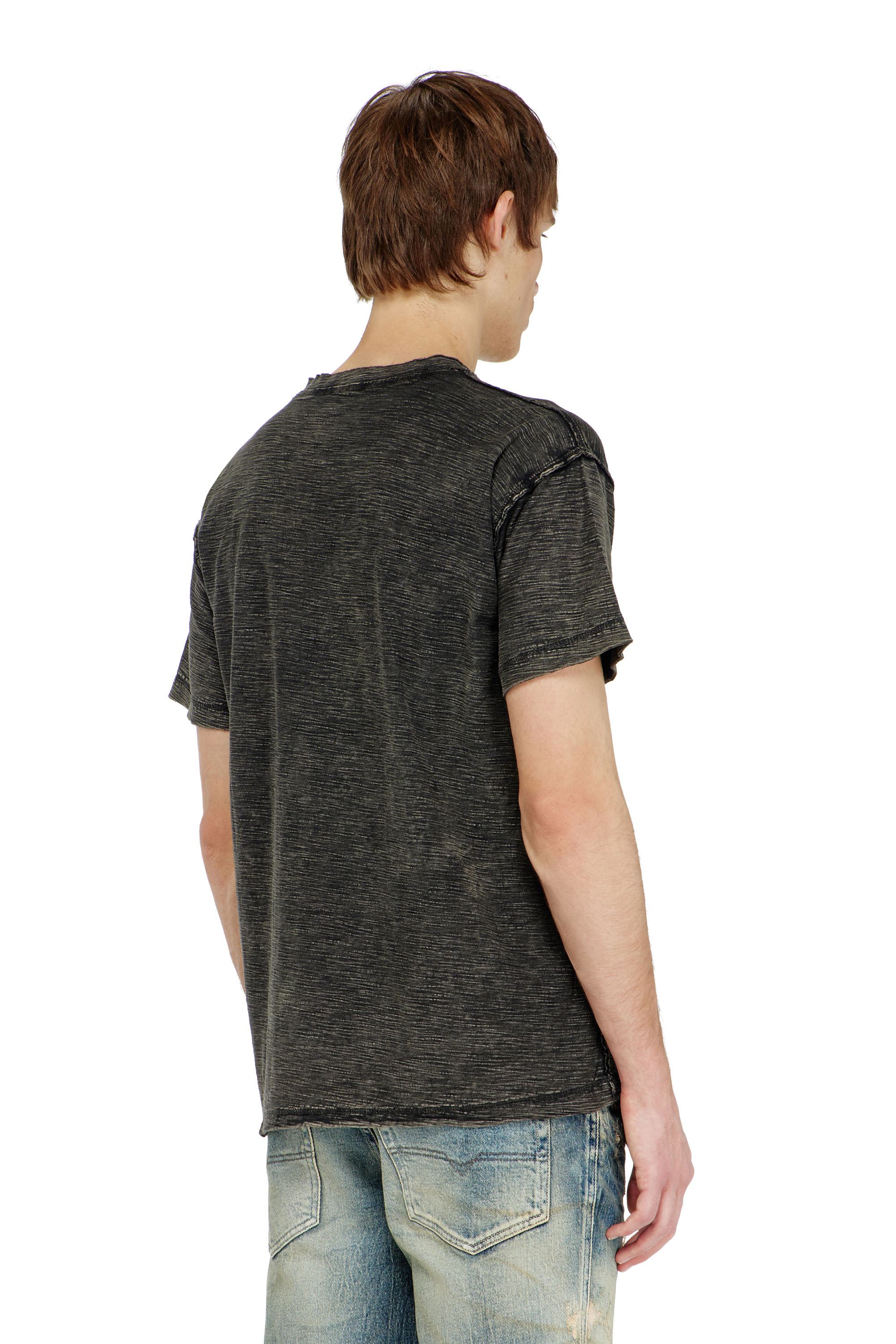 Diesel - T-ARDY, Male's Tシャツ in ダークグレー - 4