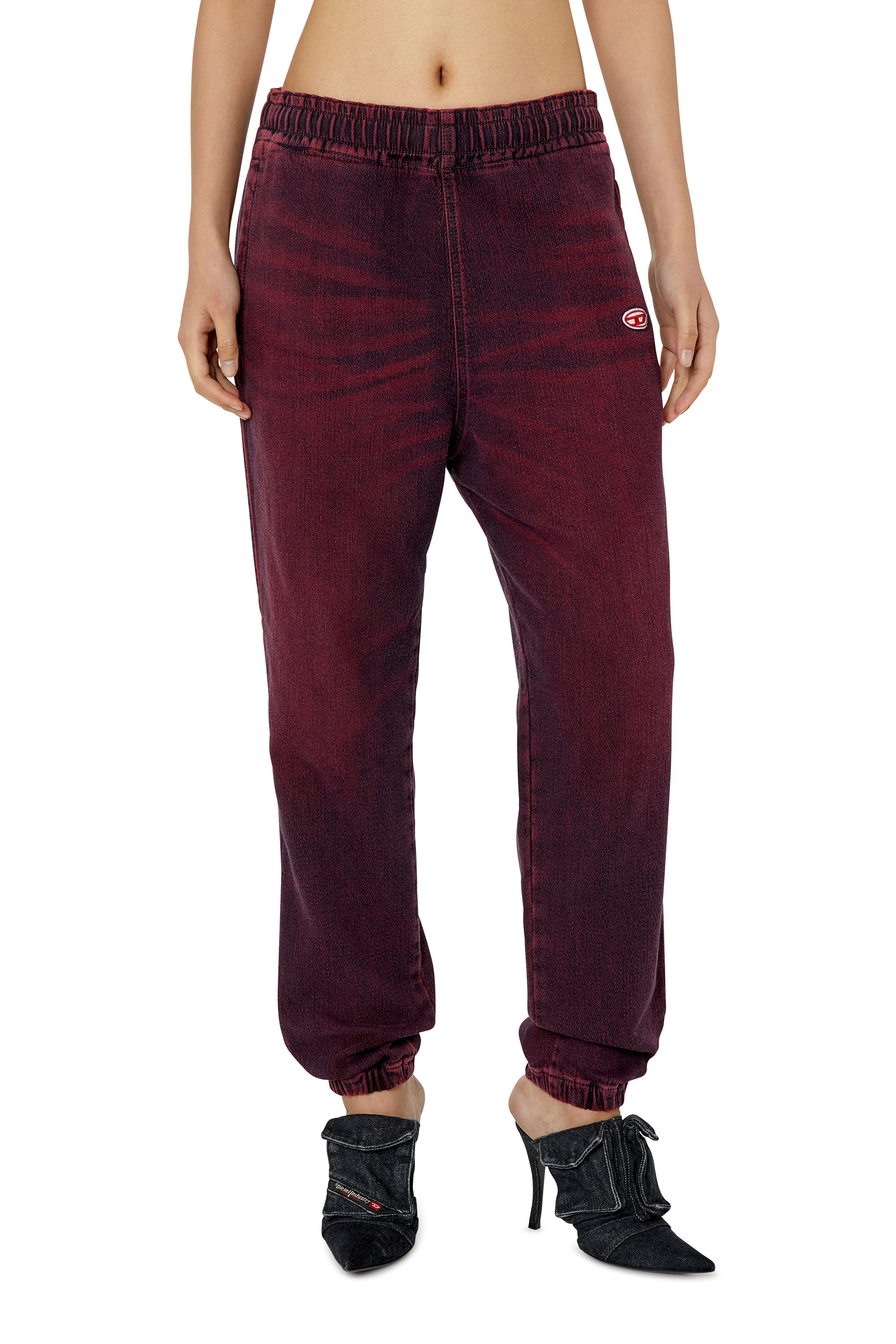 Diesel - Tapered D-Lab Track Denim 09G91, バーガンディー - Image 1