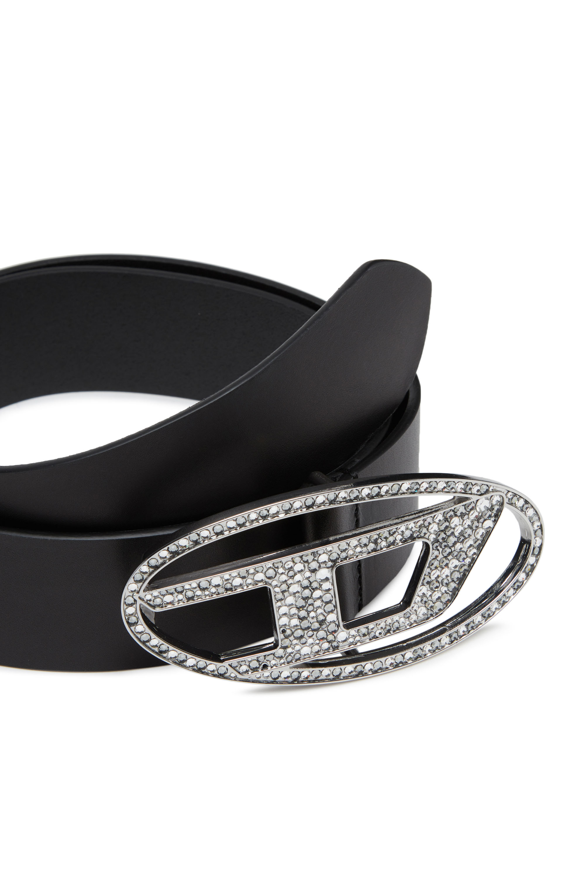 Diesel - B-1DR STRASS, Female's カウレザービジューベルト in ブラック - 3