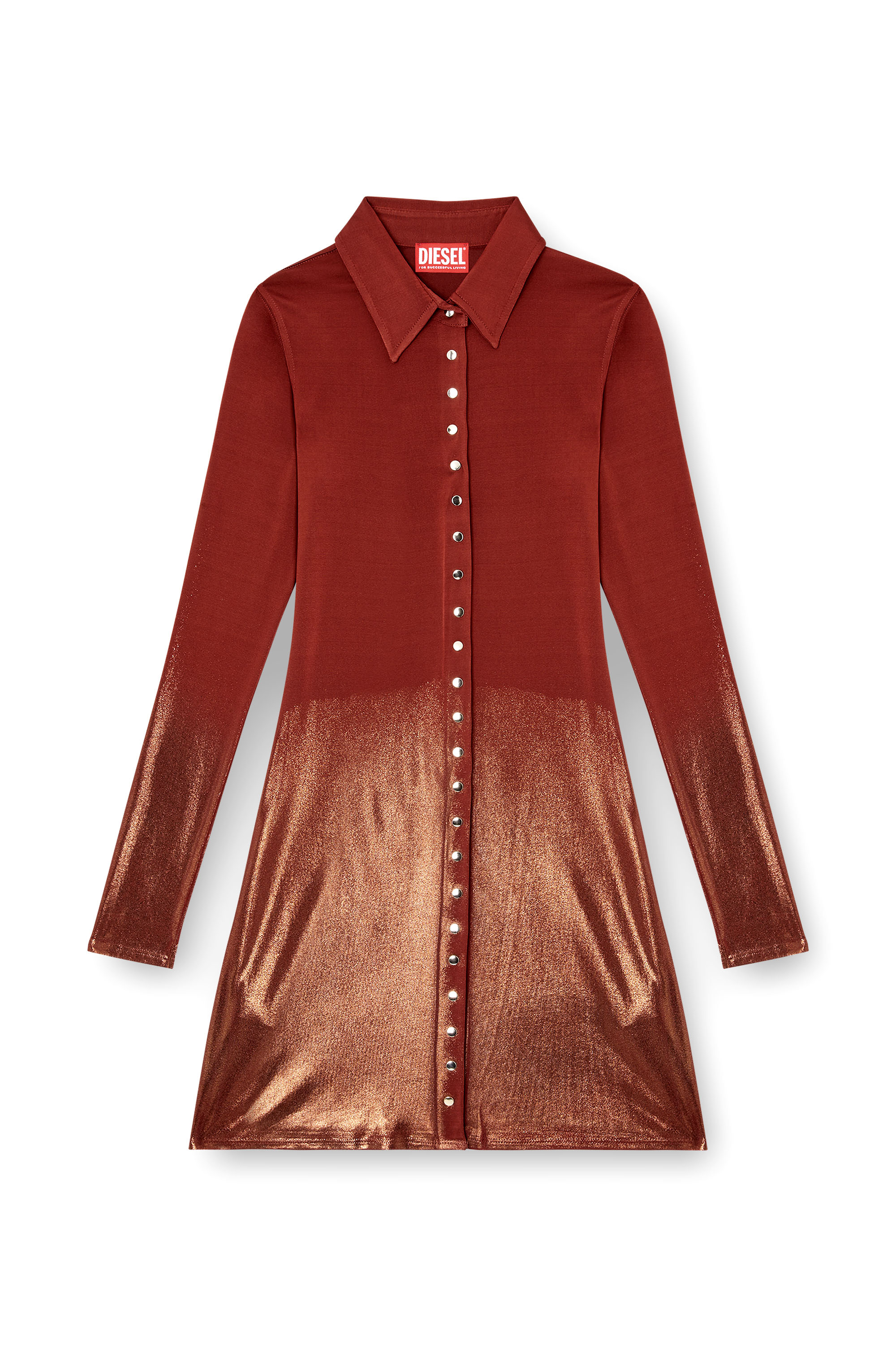 Diesel - D-POL, Female's 長袖ドレス in ブラウン - 3