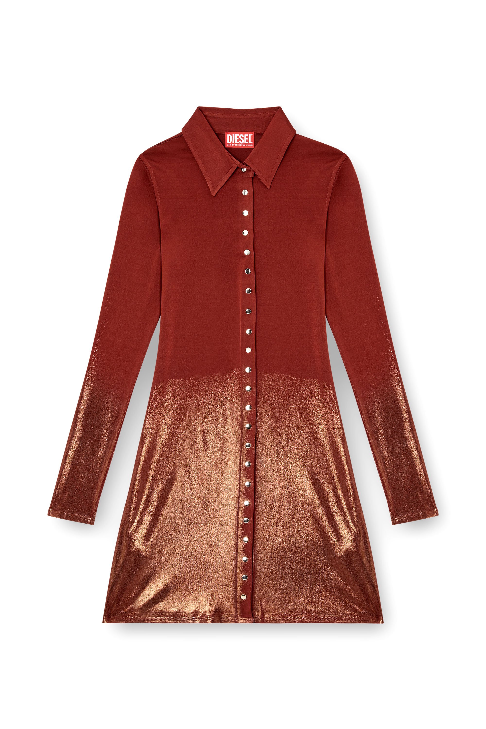 Diesel - D-POL, Female's 長袖ドレス in ブラウン - 2