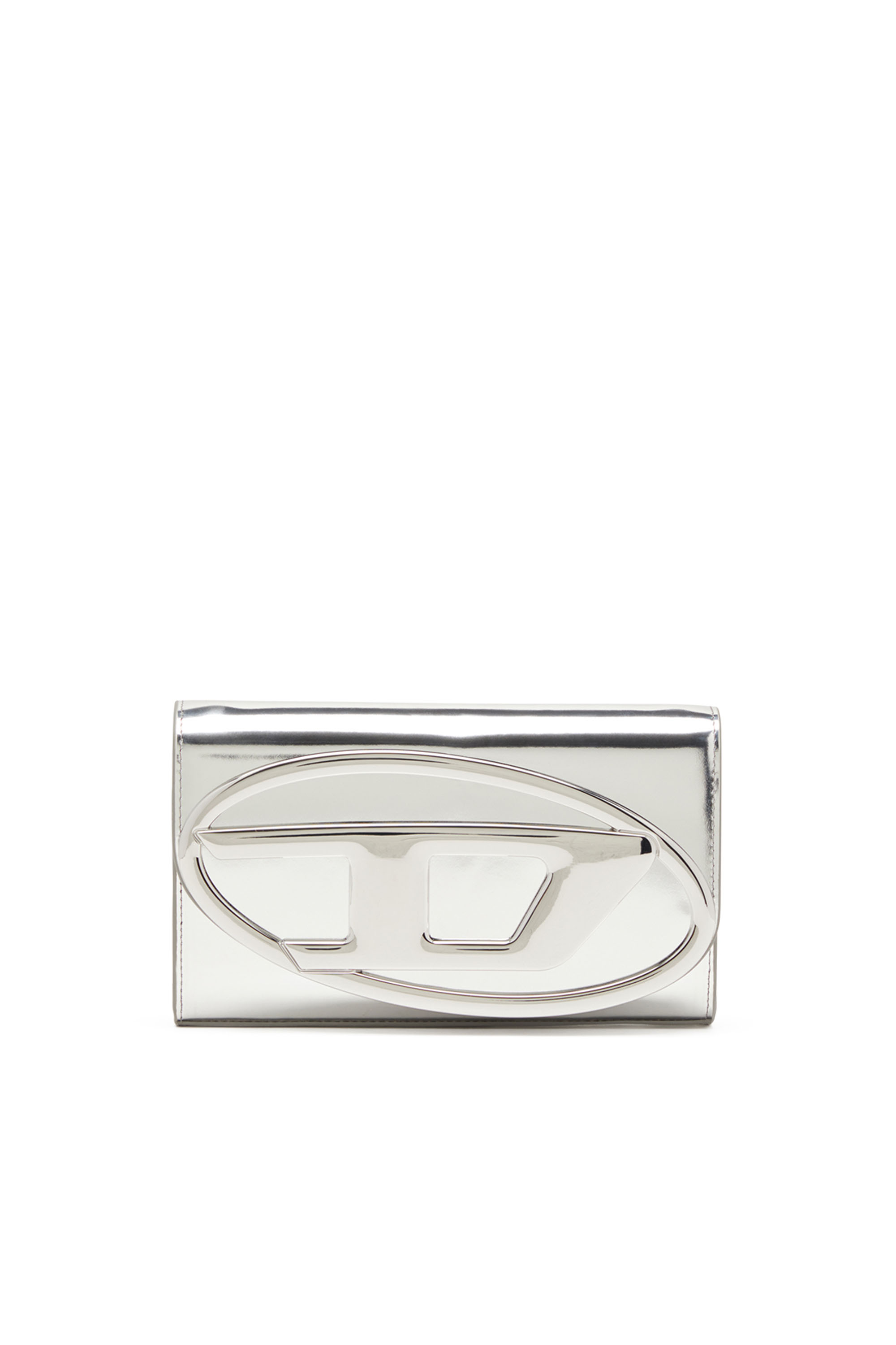 Diesel - 1DR WALLET STRAP, Female's Wallet bag in mirrored leather in シルバー - 1