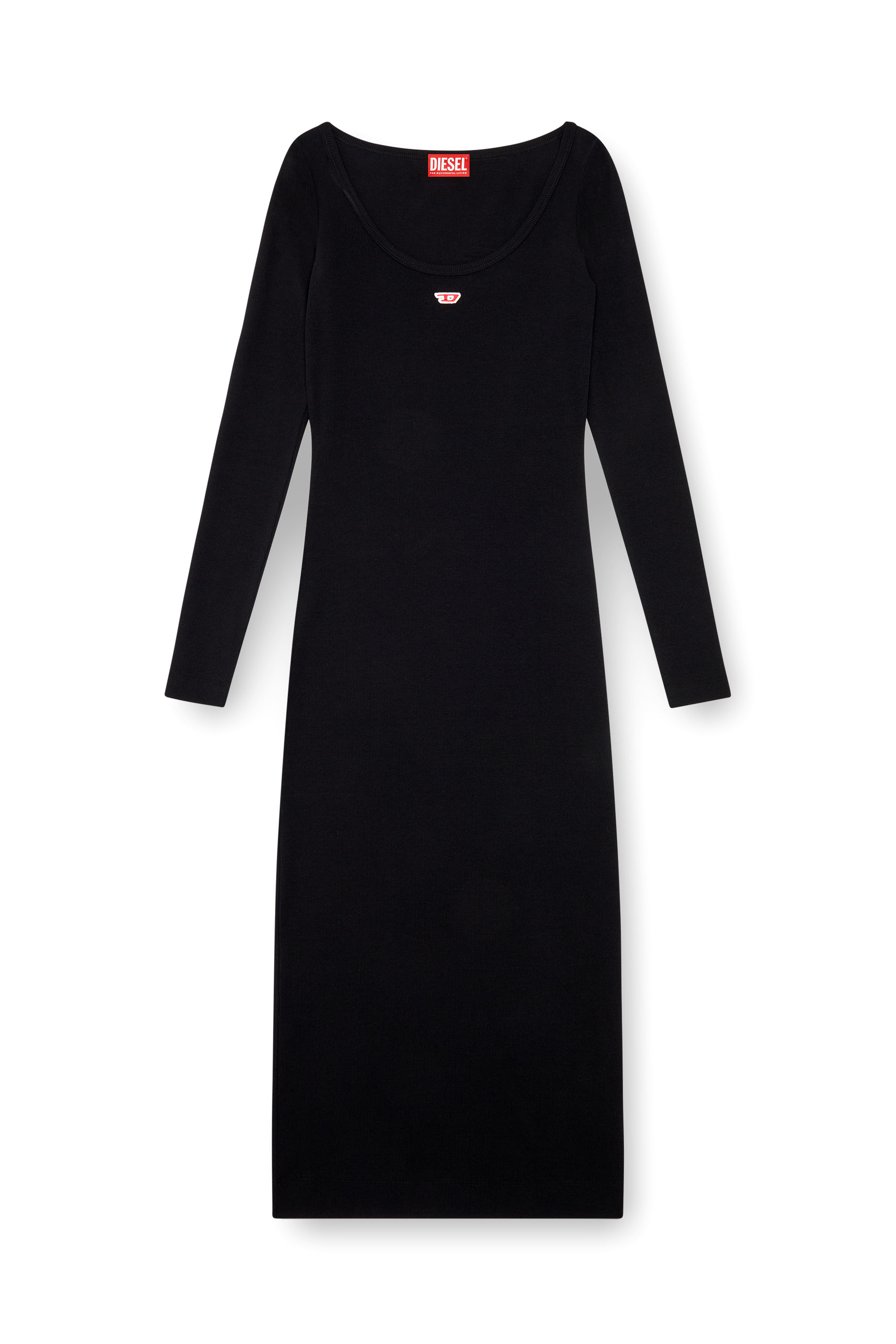 Diesel - D-BALLET-D, Female's Scoop-neck midi dress in ブラック - 4