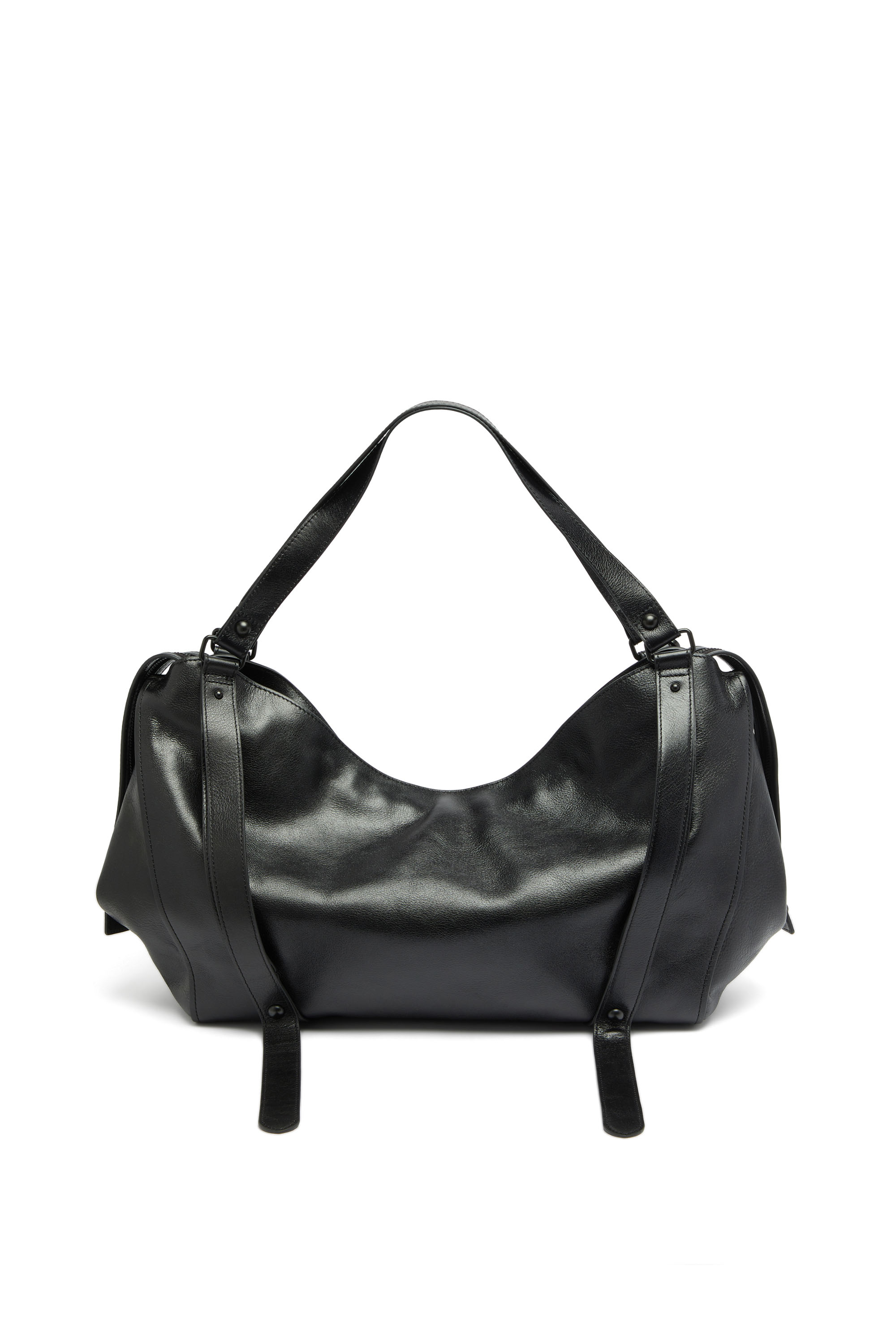 Diesel - D-ONE TOPHANDLE L, Unisex's D-One-Large top-handle bag in leather in ブラック - 2