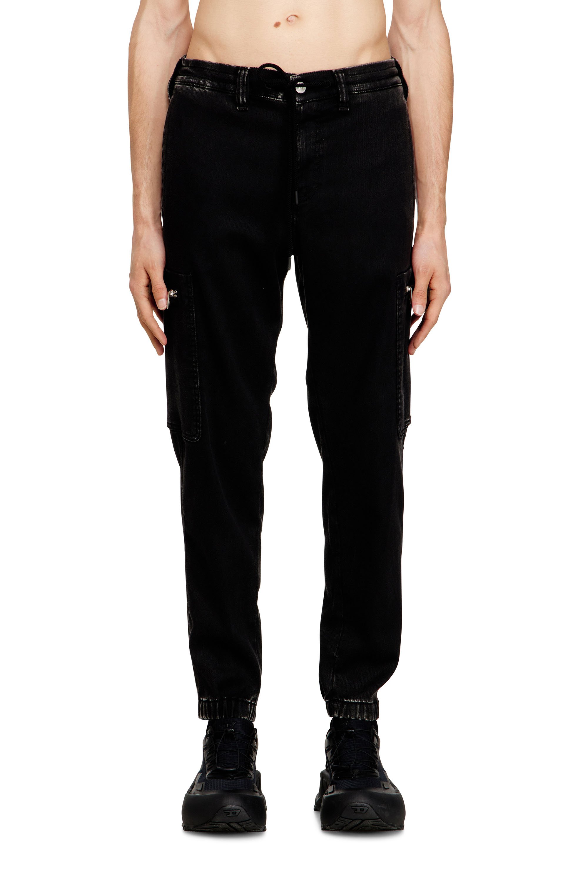 Diesel - Unisex's Slim D-Lab JoggJeans&reg; 09N90, ブラック/ダークグレー - 1