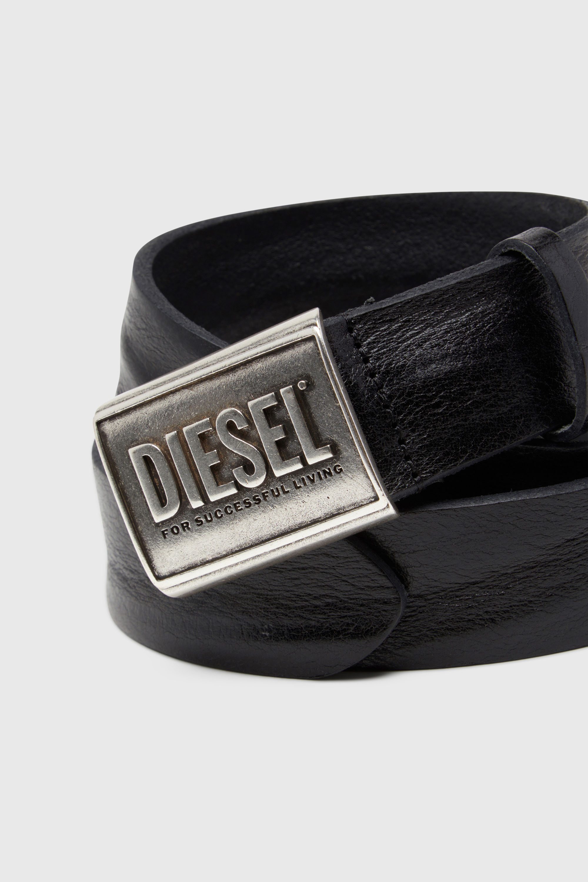 B-METAL BISCOTTO レザーベルト｜ブラック｜メンズ｜DIESEL